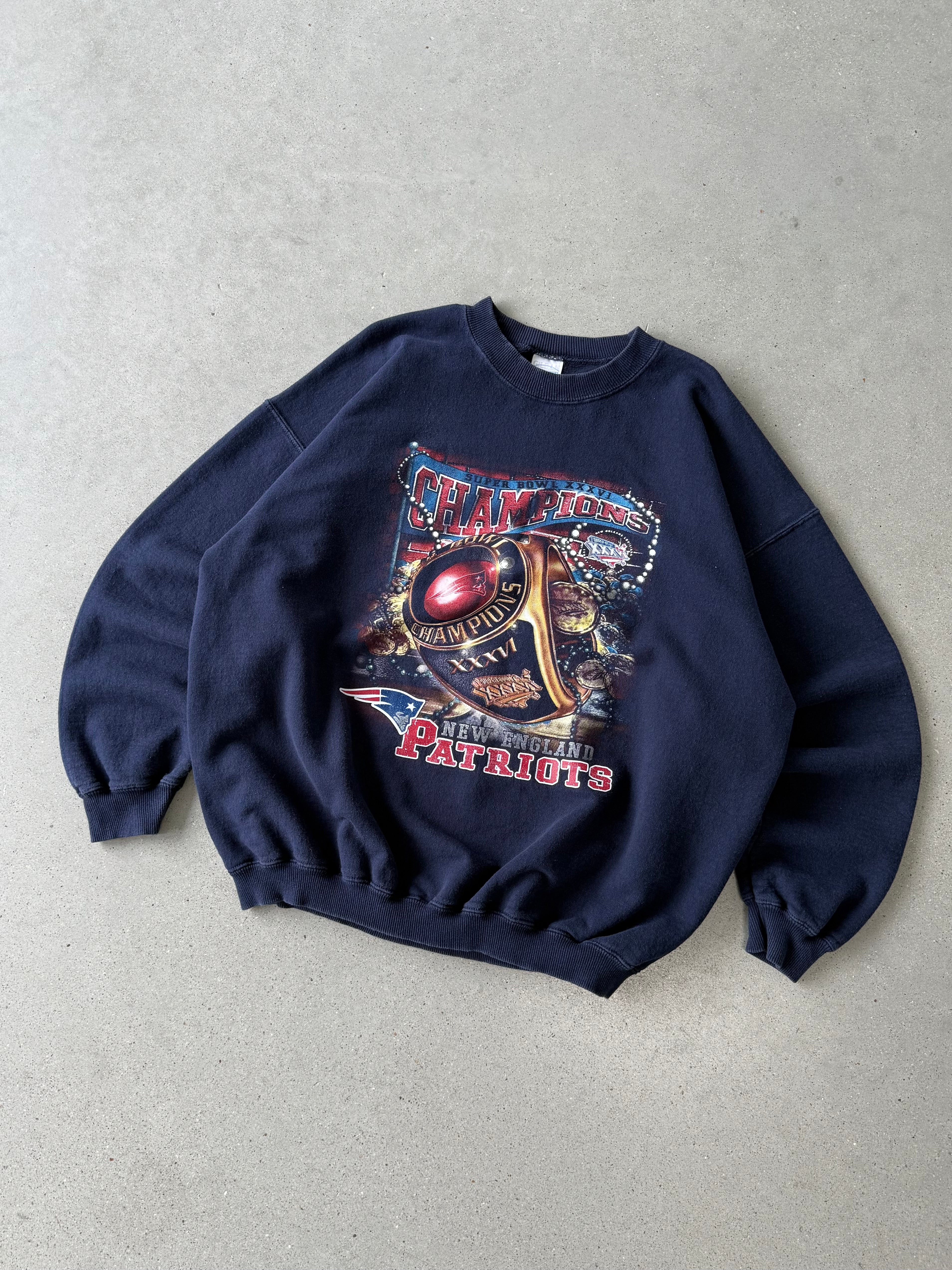Vintage New England Patriots Champions Crewneck - XL