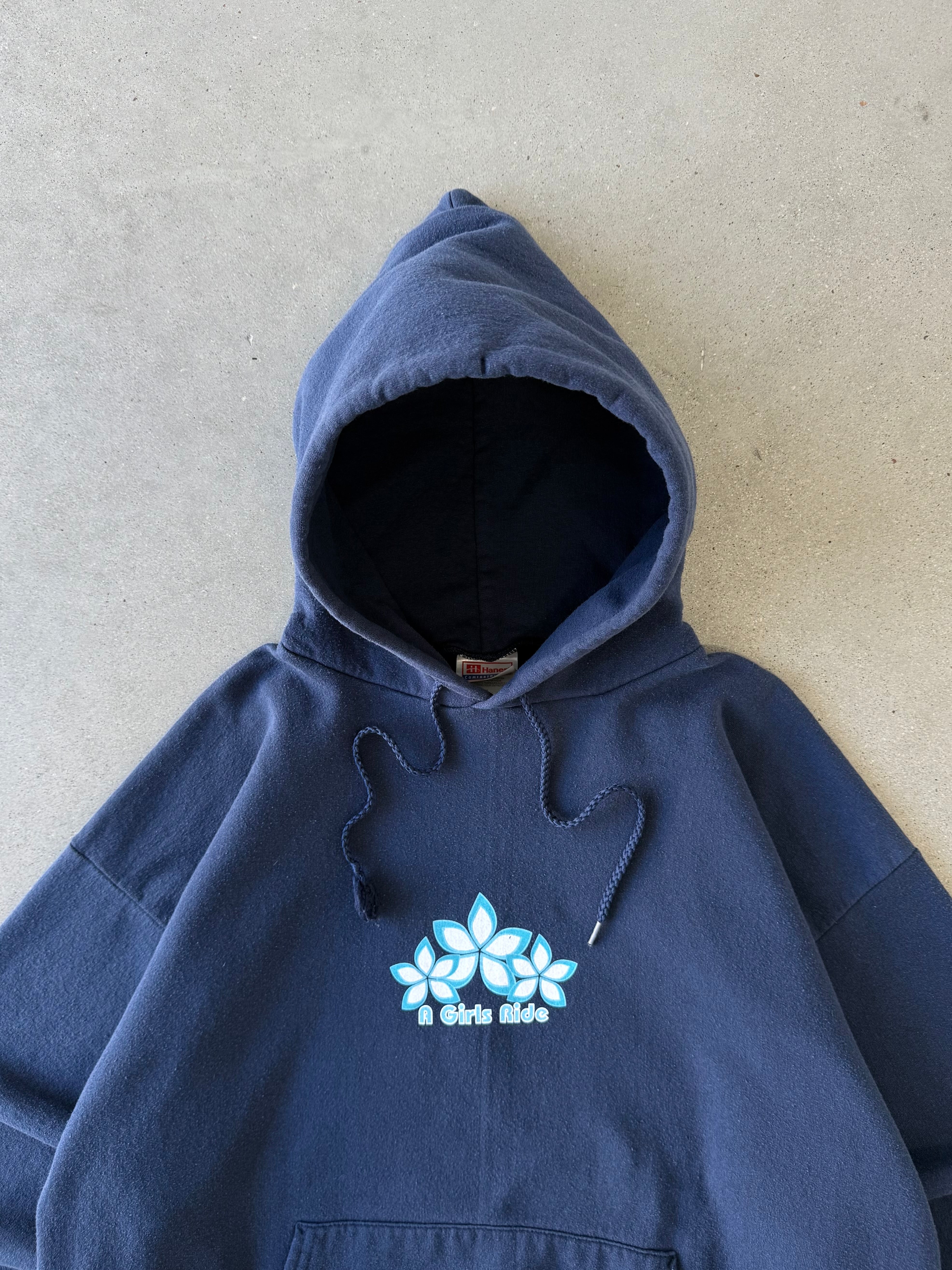 Vintage 'A Girls Ride' Hoodie - L