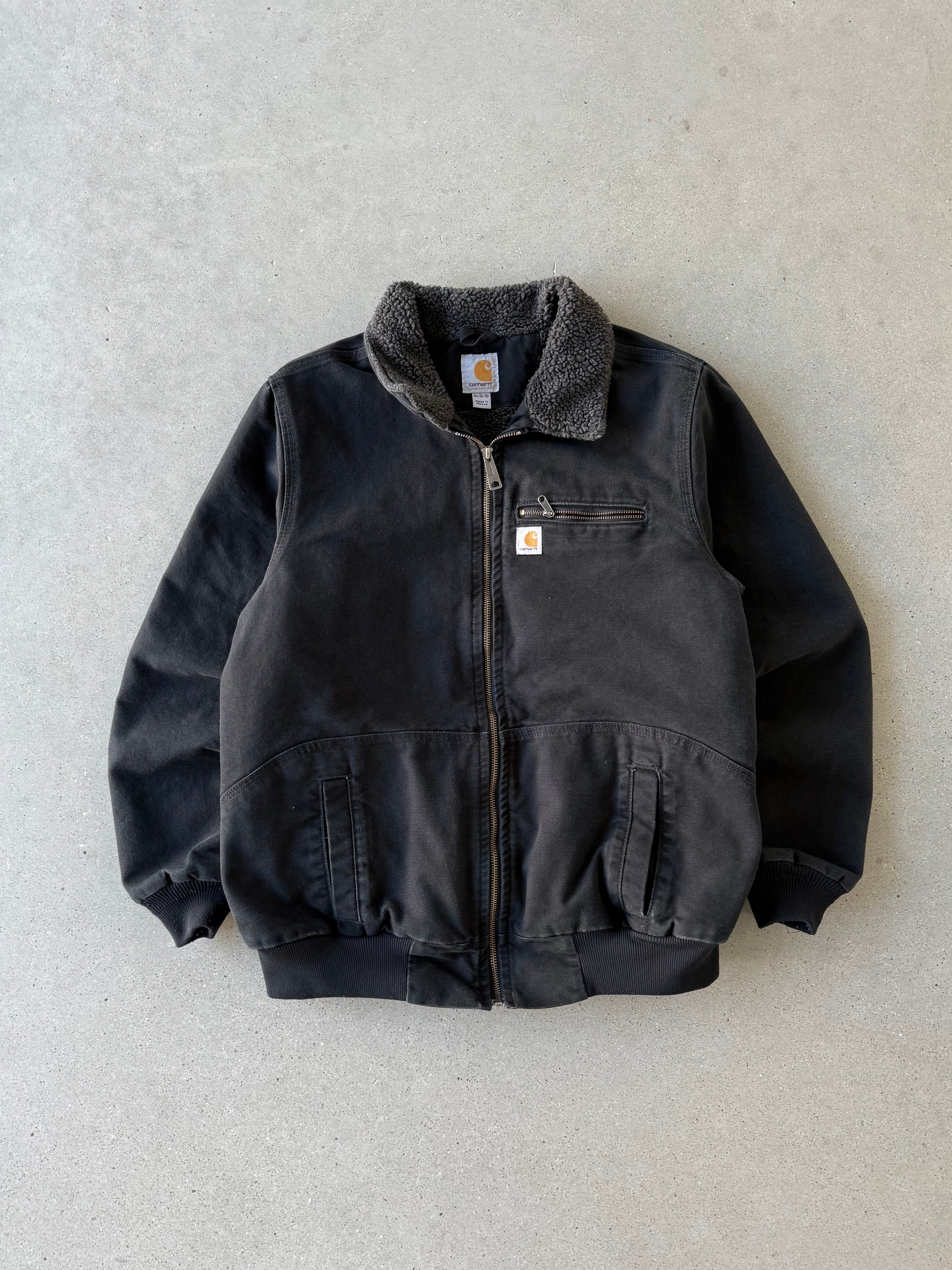 Vintage Carhartt BLK Sherpa-lined Bomber Jacket - M