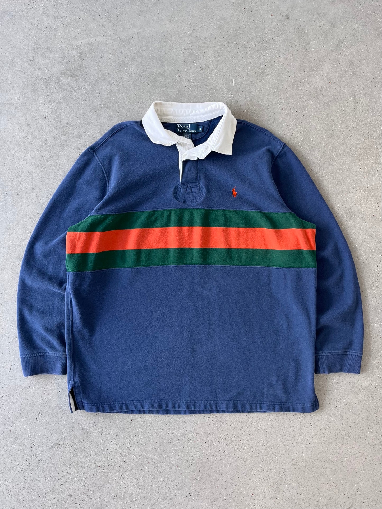 Vintage Polo Ralph Lauren Blue/Orange Long Sleeve - XL