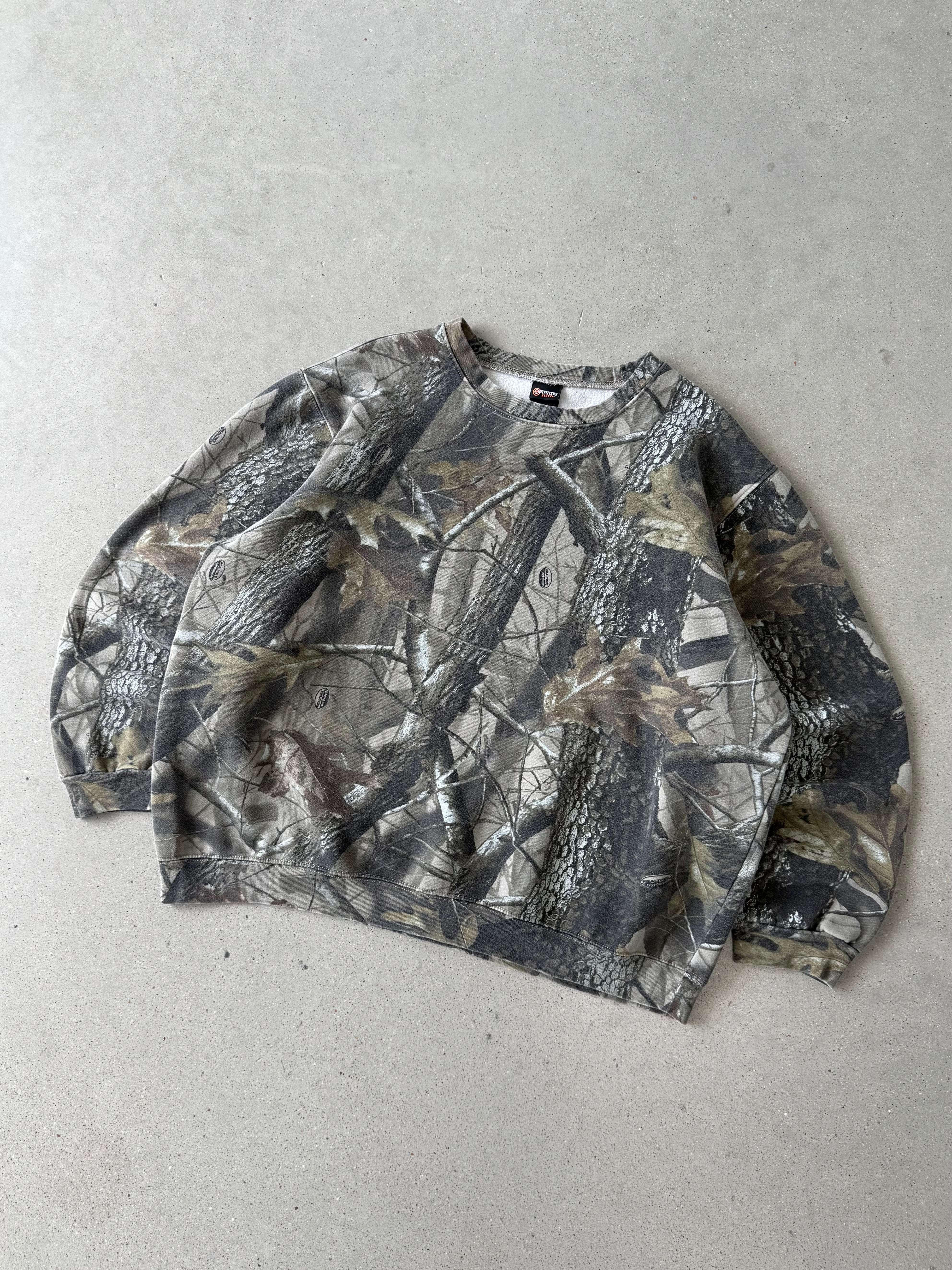 Vintage 90s Outfitters Ridge Realtree Camo Boxy Crewneck - XL