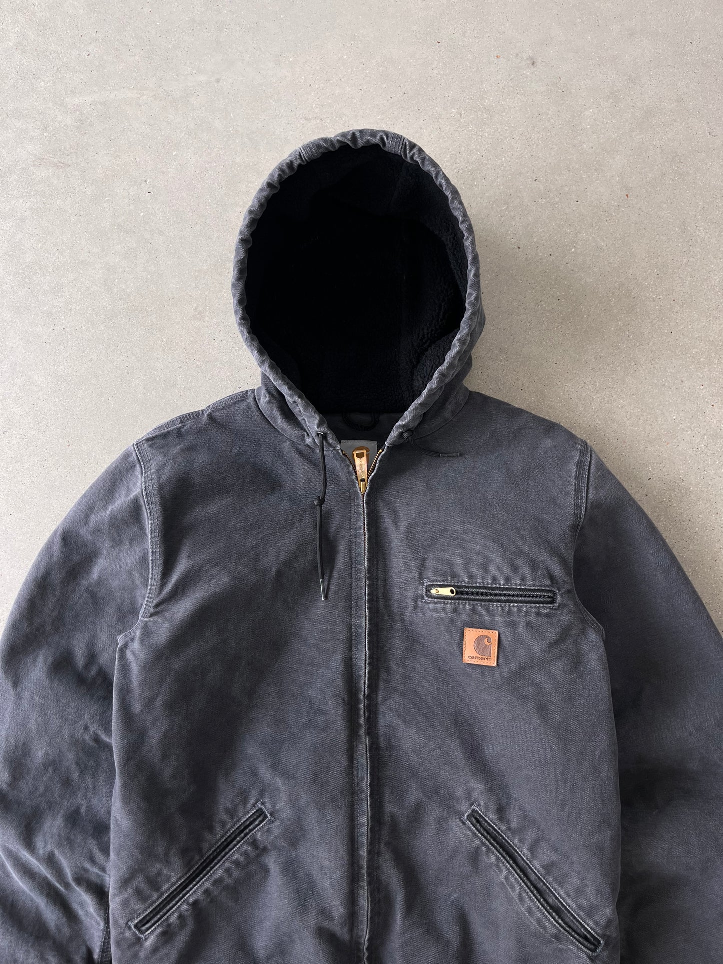 Vintage Carhartt Charcoal Sherpa-lined Armstrong Jacket - S