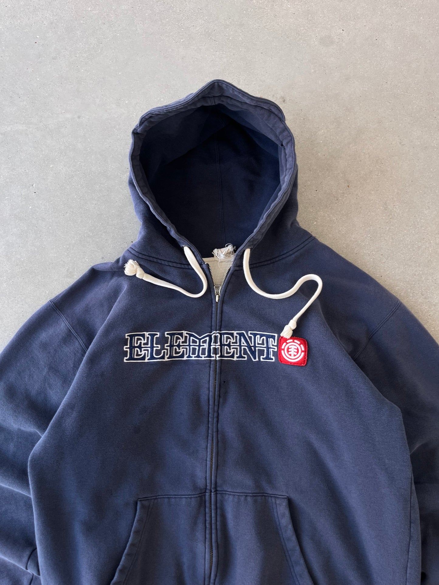 Vintage Y2K Element Thermal-lined  Zip-up Hoodie - M