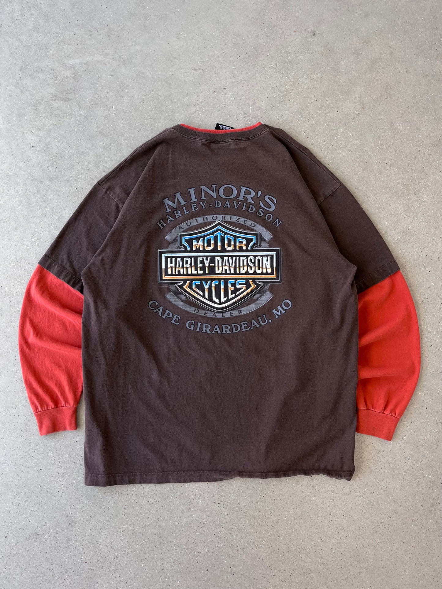 Vintage Minor's Harley Davidson Long Sleeve - XL