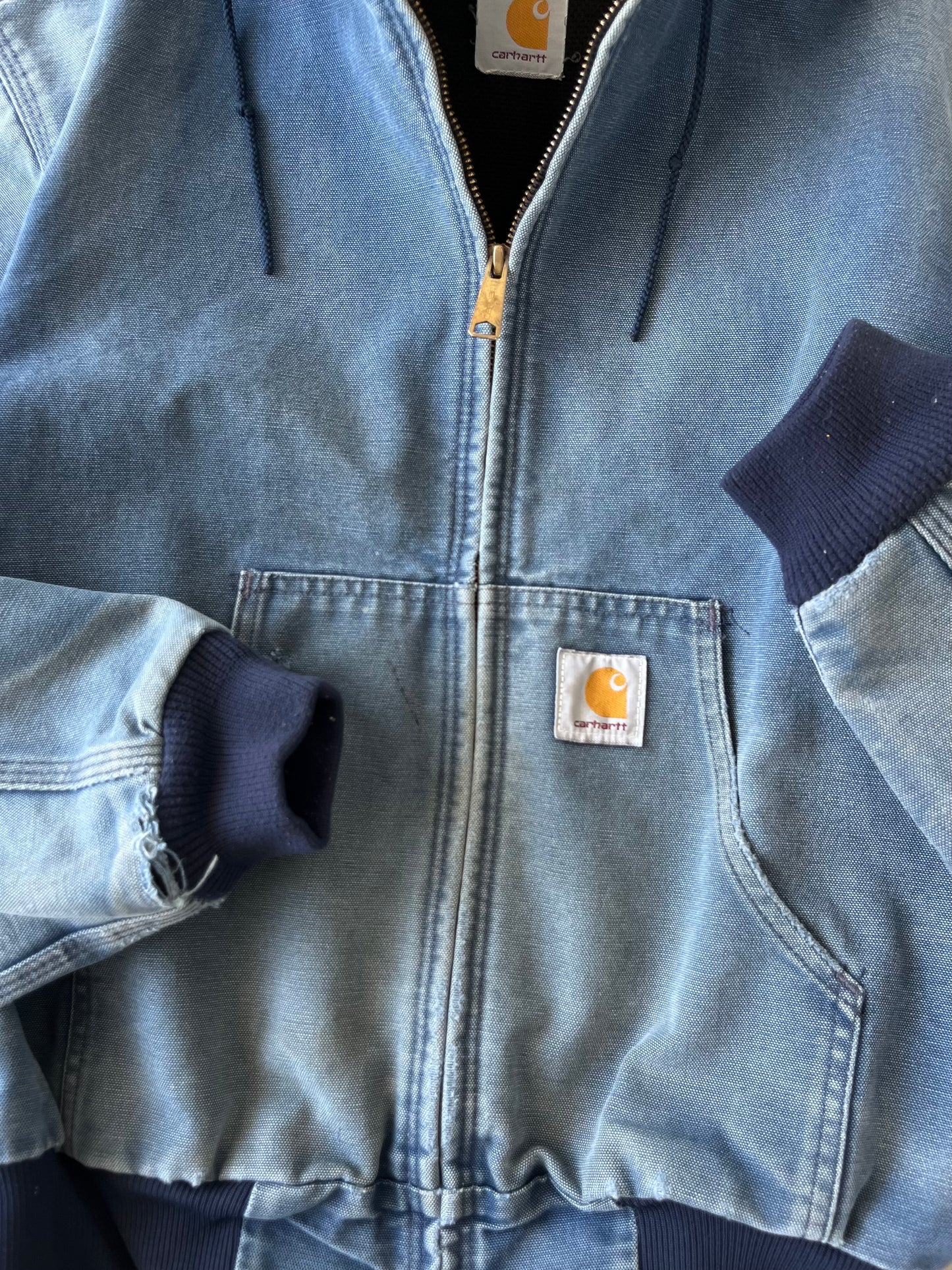 Vintage Carhartt Faded Navy Active Jacket - M