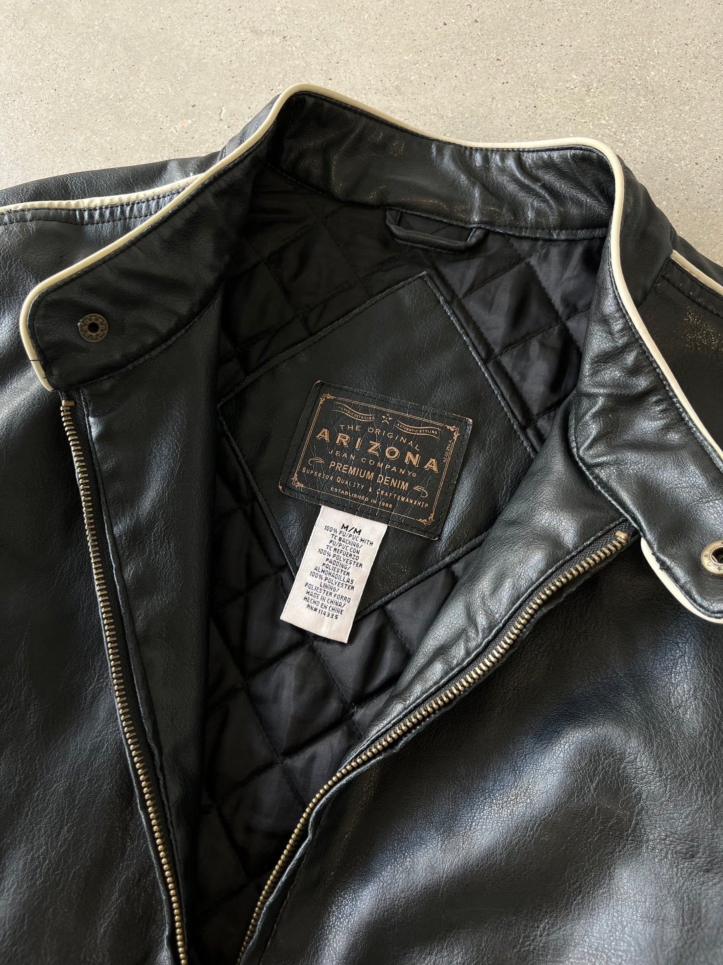 Vintage Arizona Leather Biker Jacket  - M