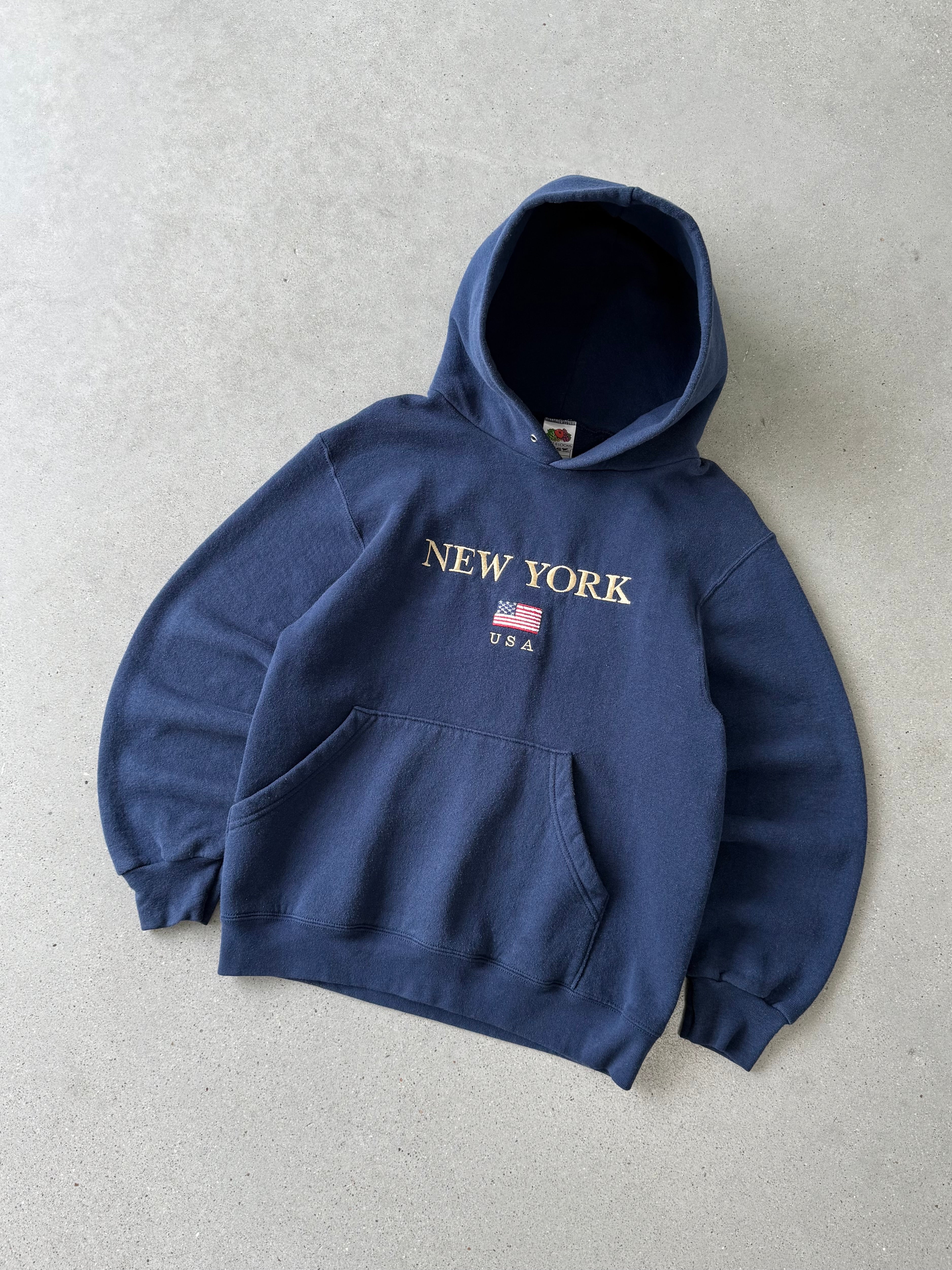Vintage New York Embroidered Hoodie - XS