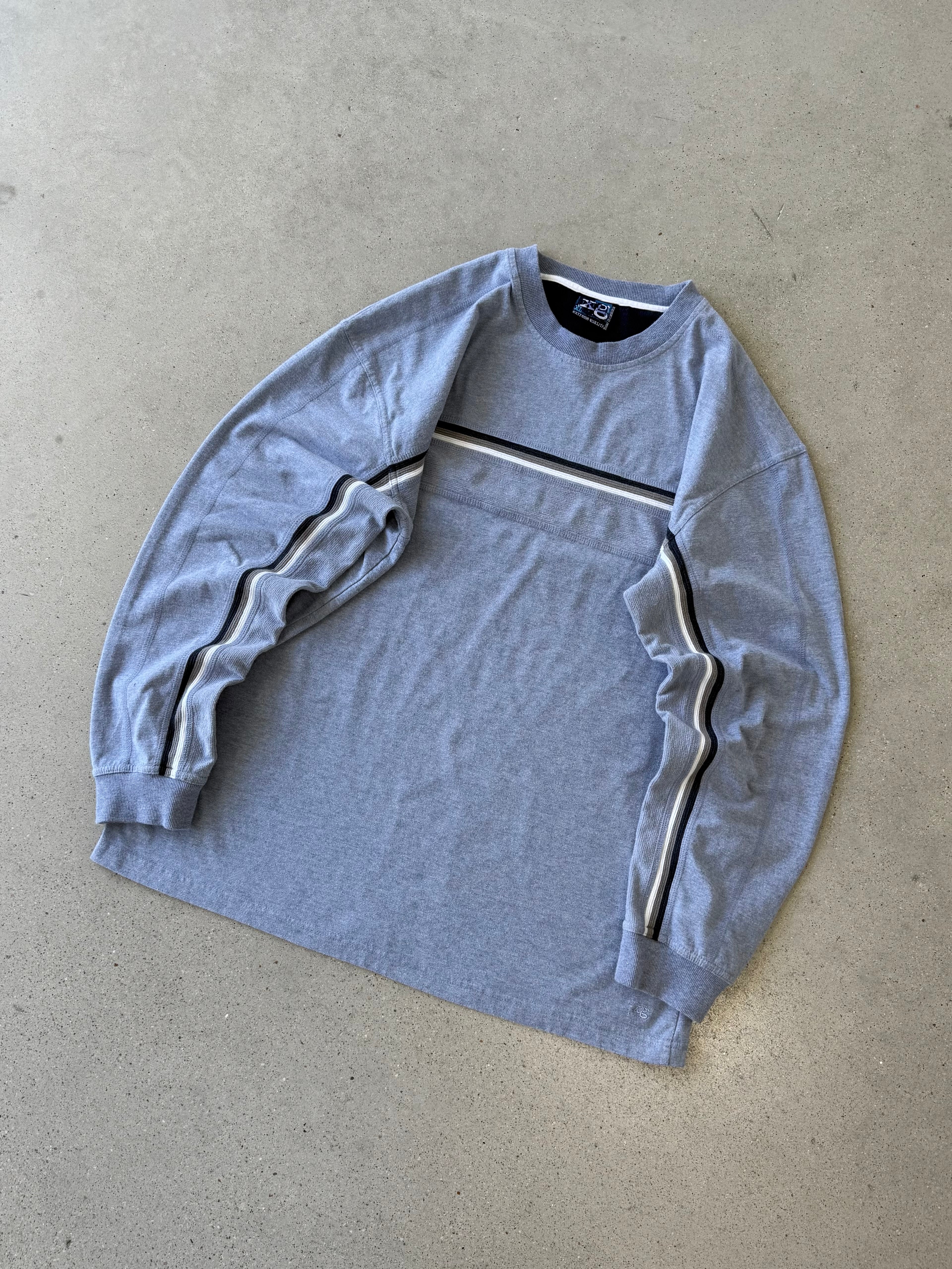 Vintage XG Extreme Gear Blue Striped Long Sleeve - XL