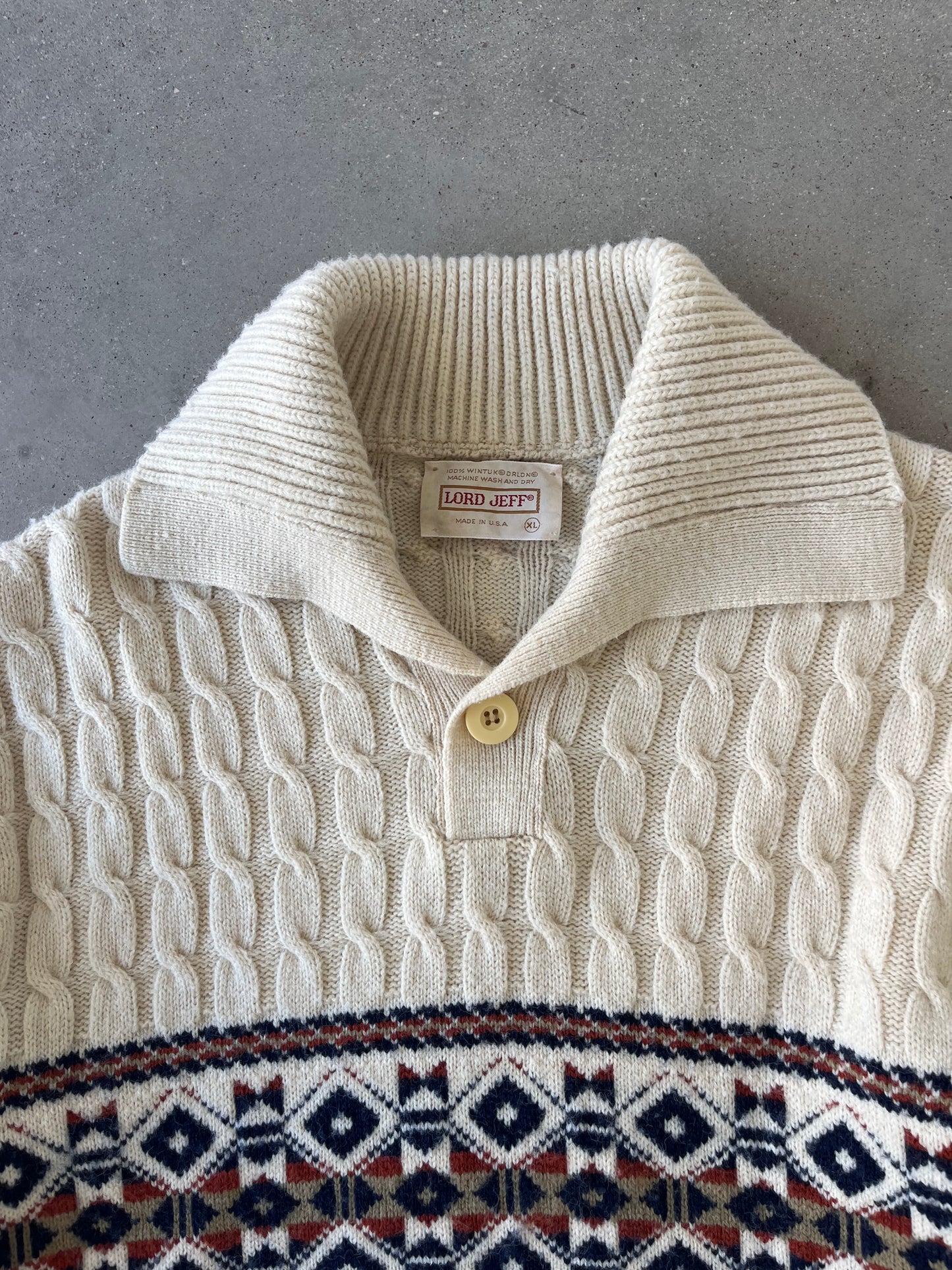 Vintage Lord Jeff Aztec Sweater - XL