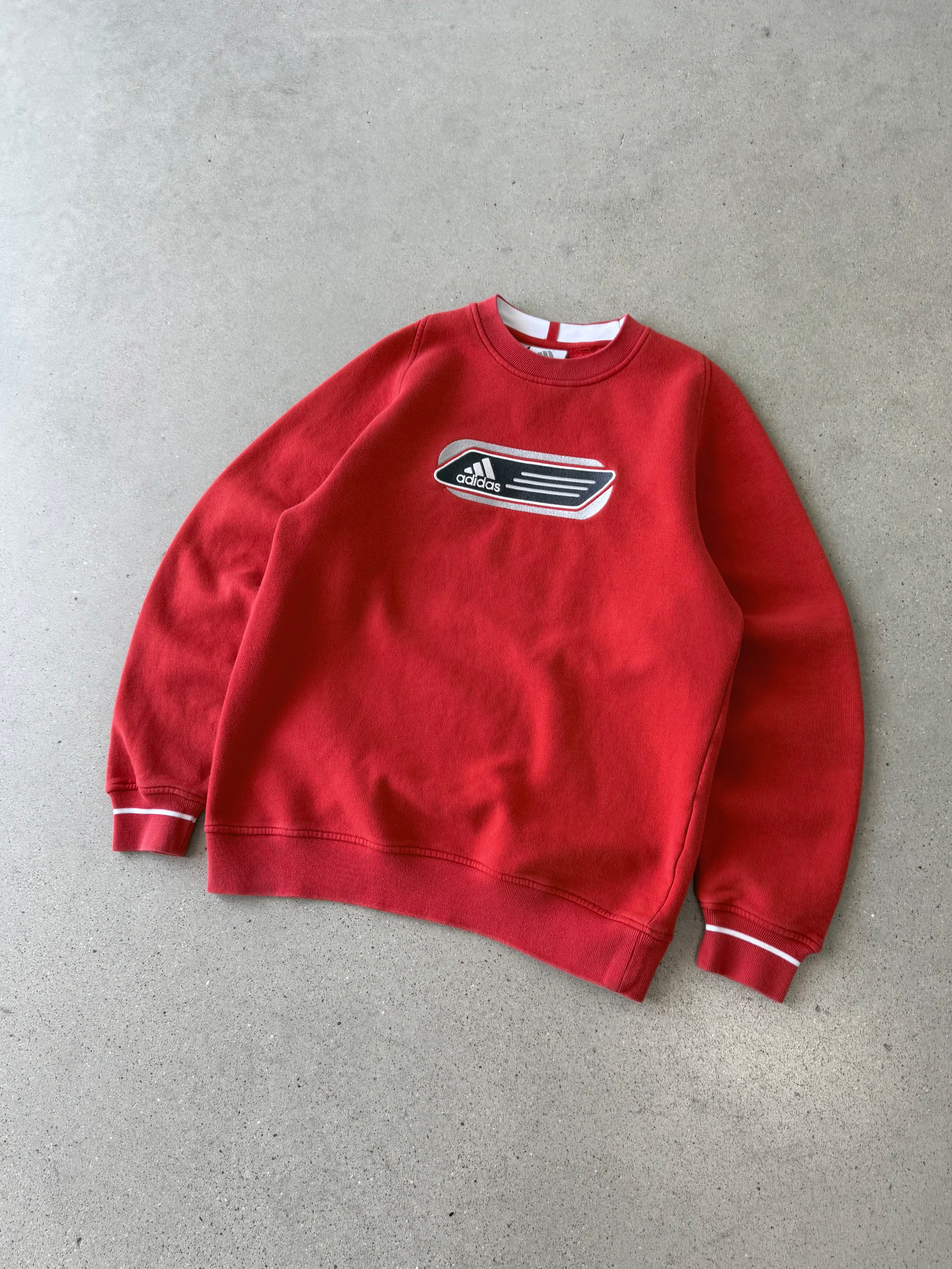 Vintage Adidas Red Crewneck - M