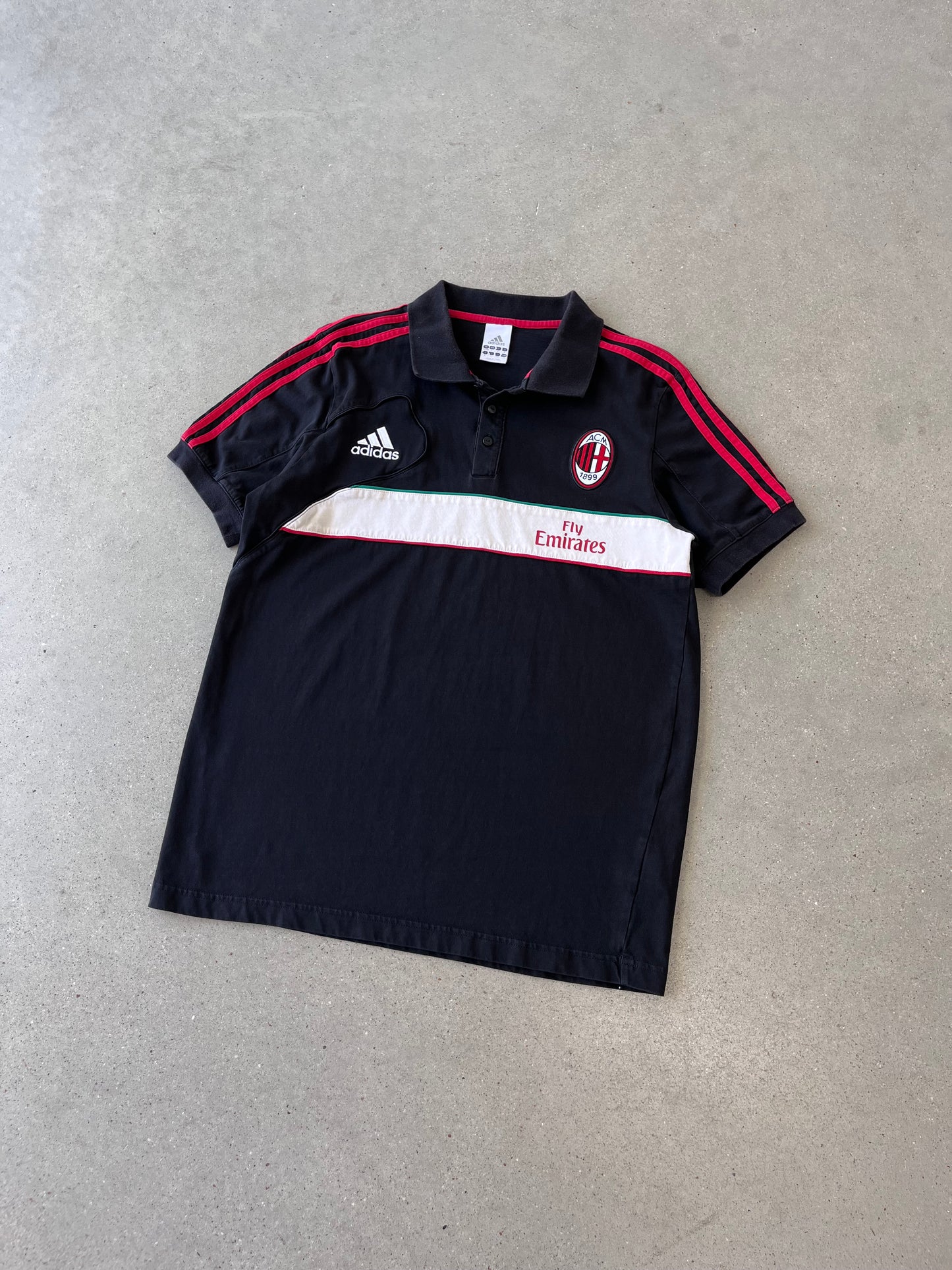 Vintage Adidas AC Milan Polo Shirt - L