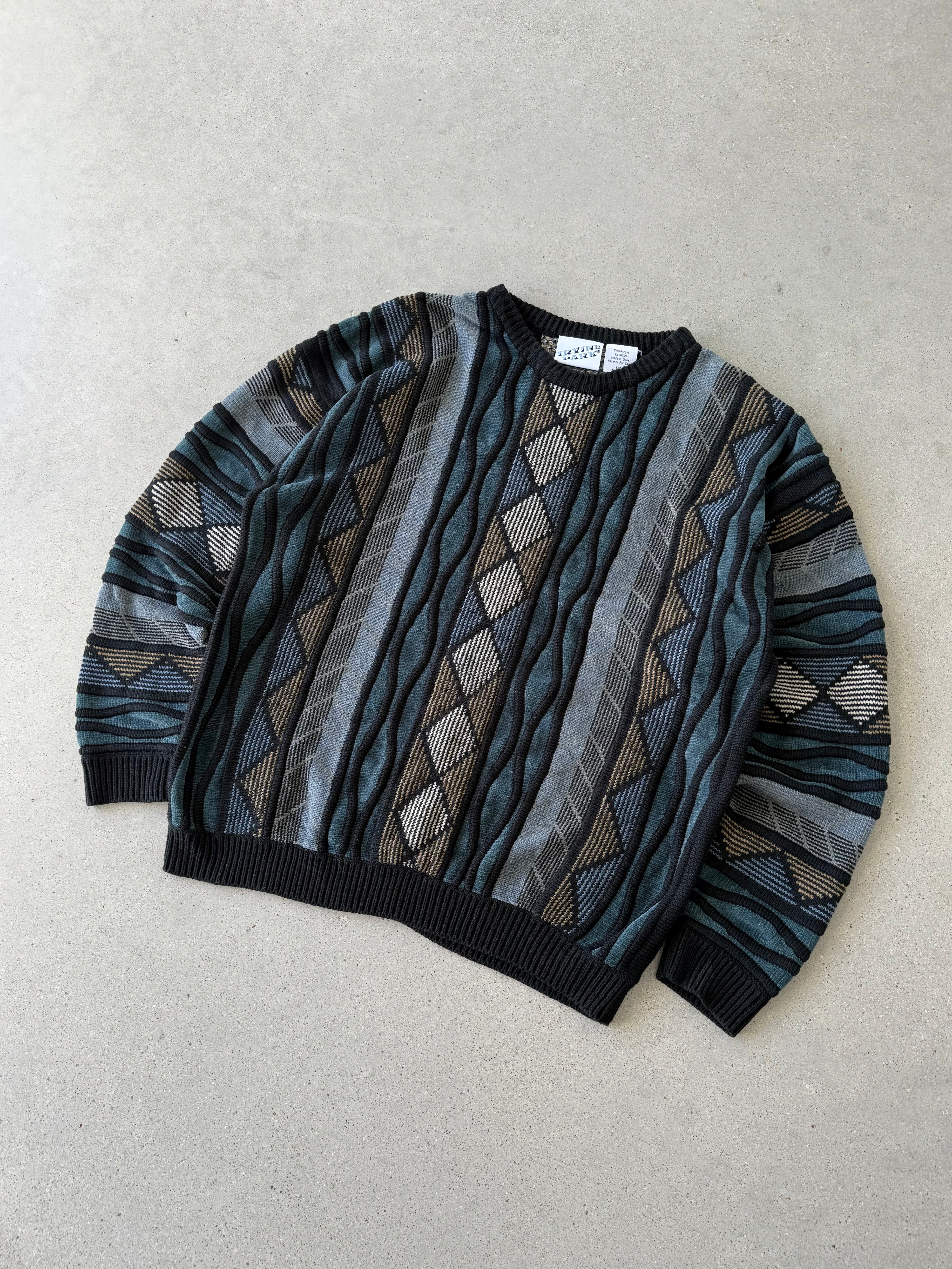 Vintage Irvine Park Knitted Blue/Black Sweater - L