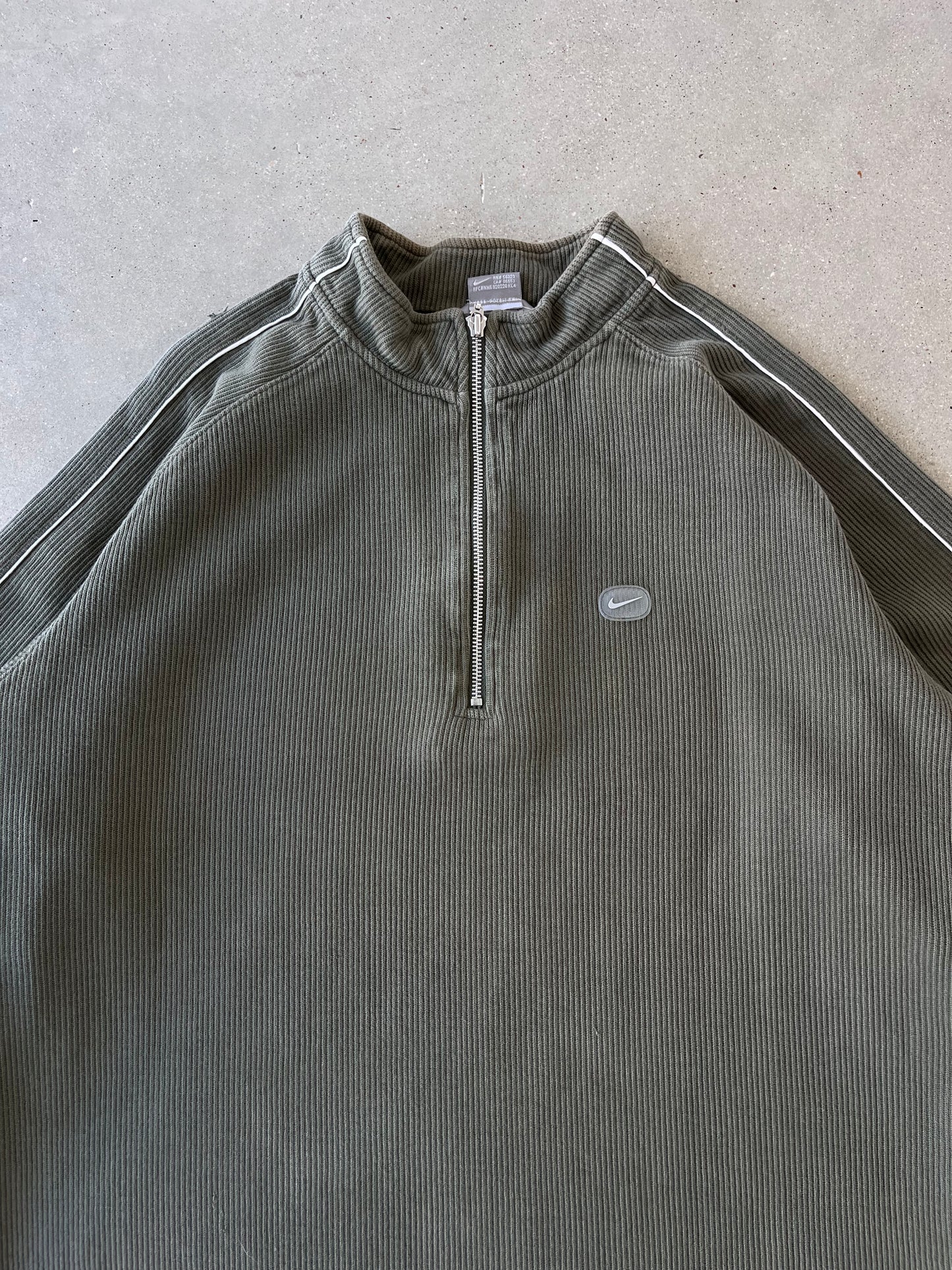 Vintage Nike Mini Swoosh Olive Quarter Zip - L