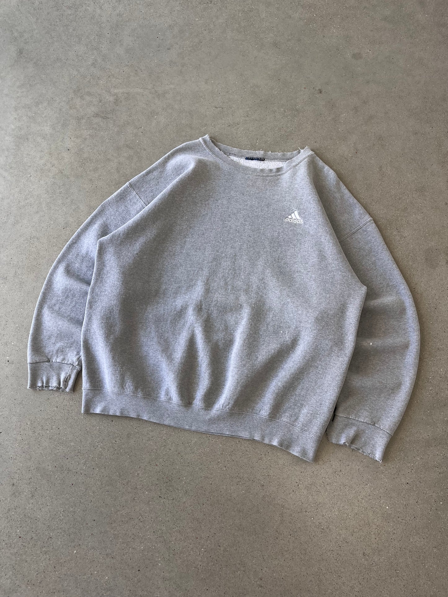 Vintage Adidas Heather-grey Crewneck - XL