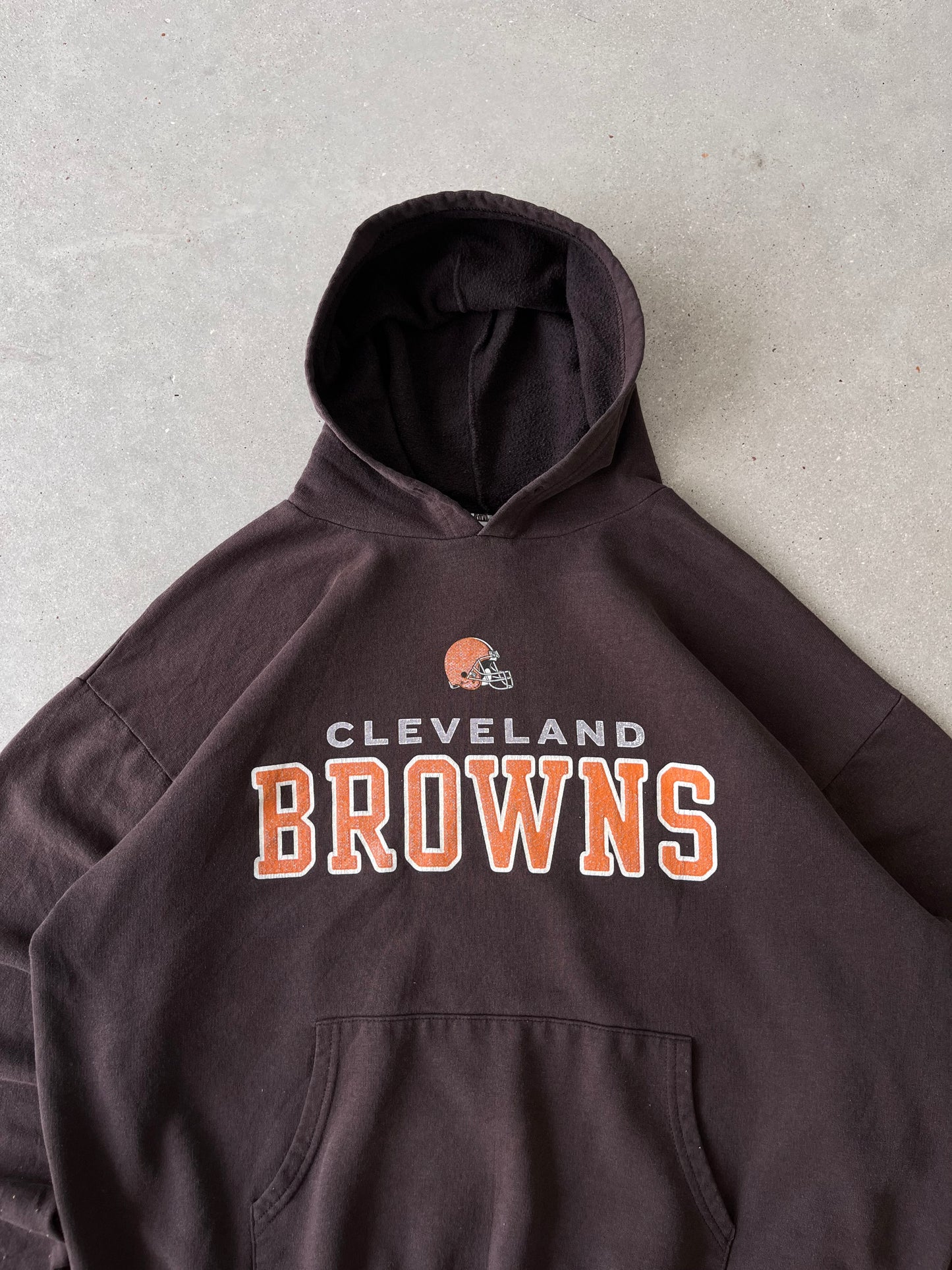 Vintage Cleveland Brown Boxy Hoodie - L