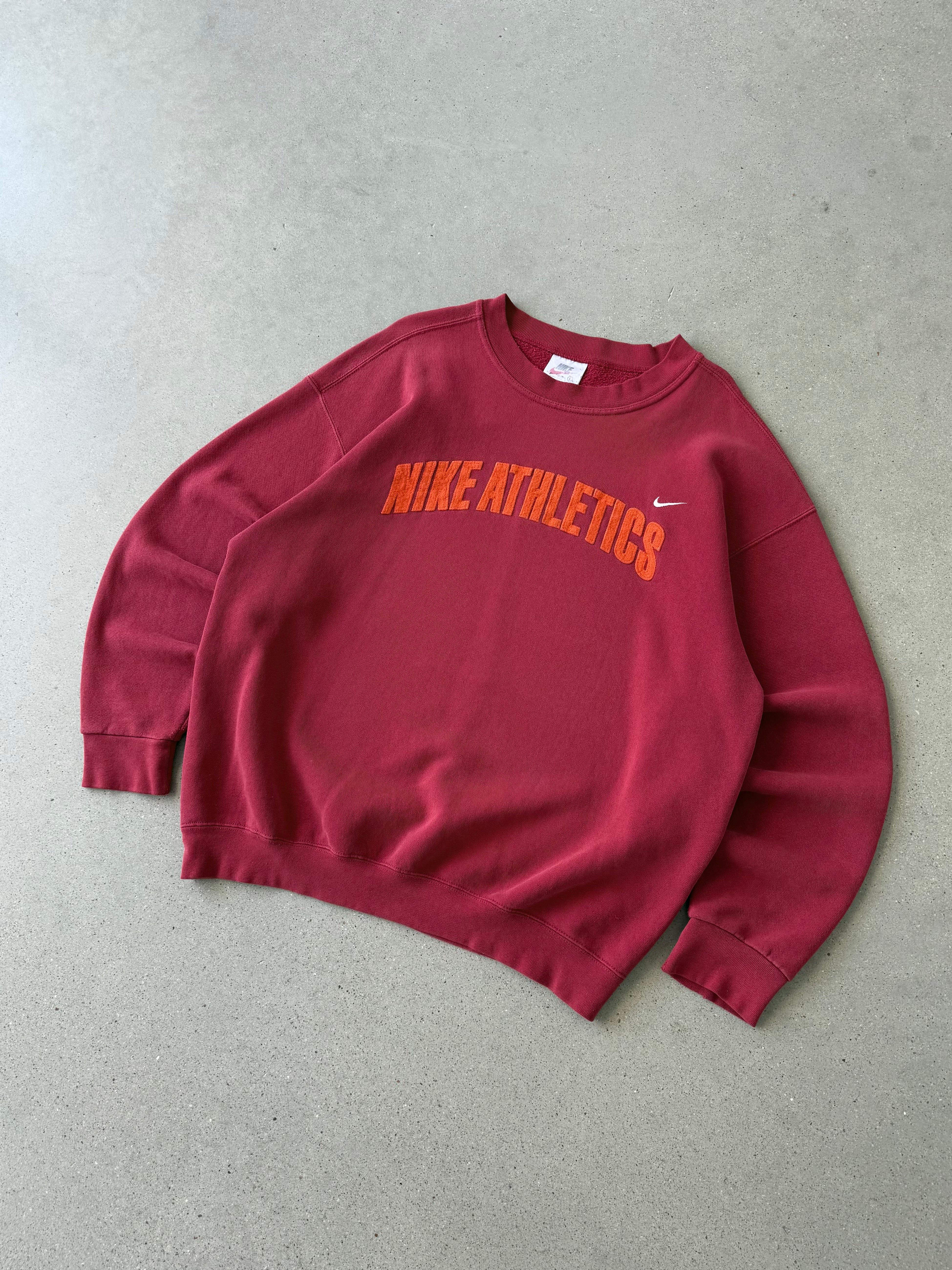 Vintage Nike Athletics Red Crewneck - L