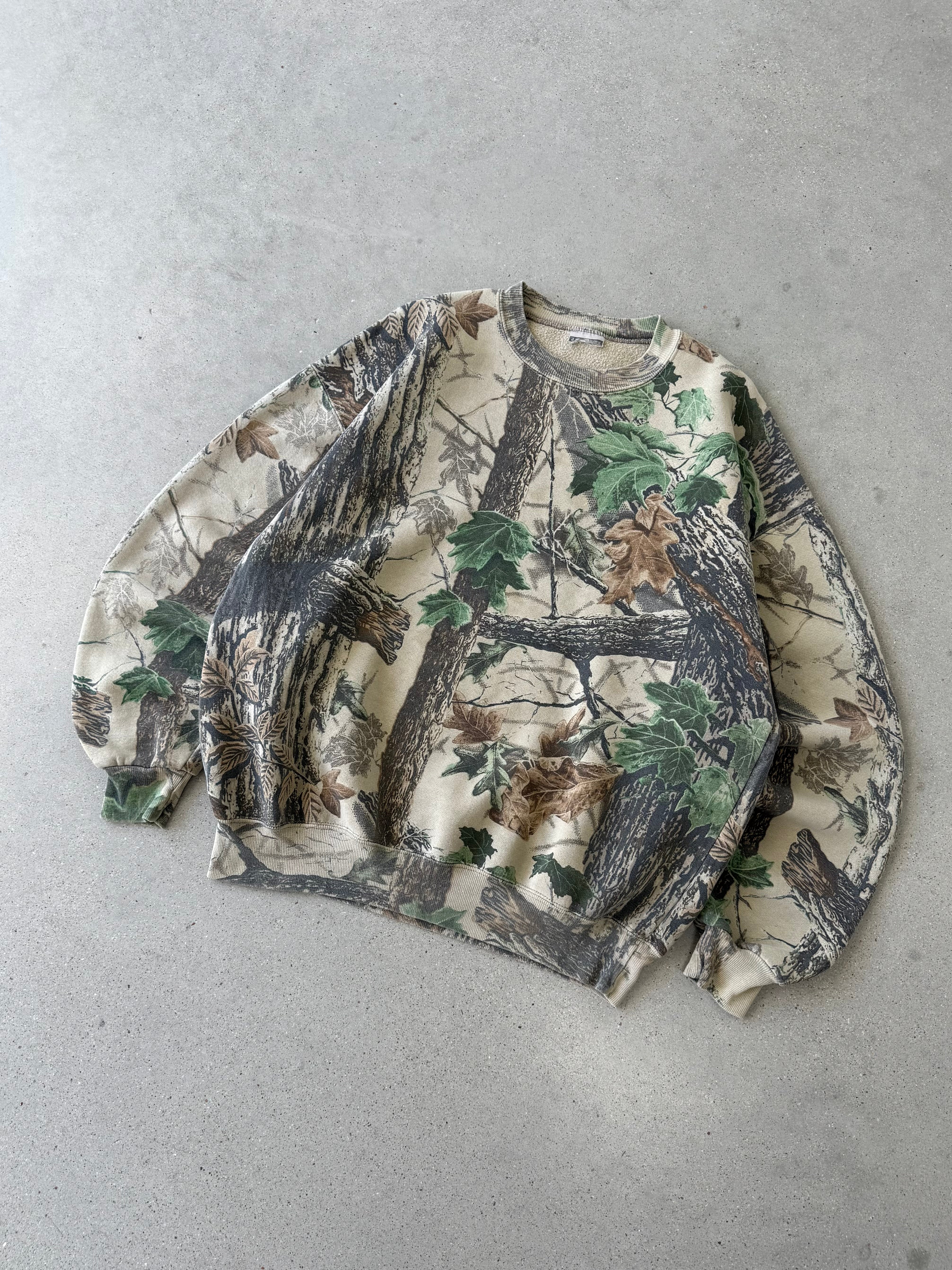Vintage Jerzees Realtree Camo Crewneck - XL