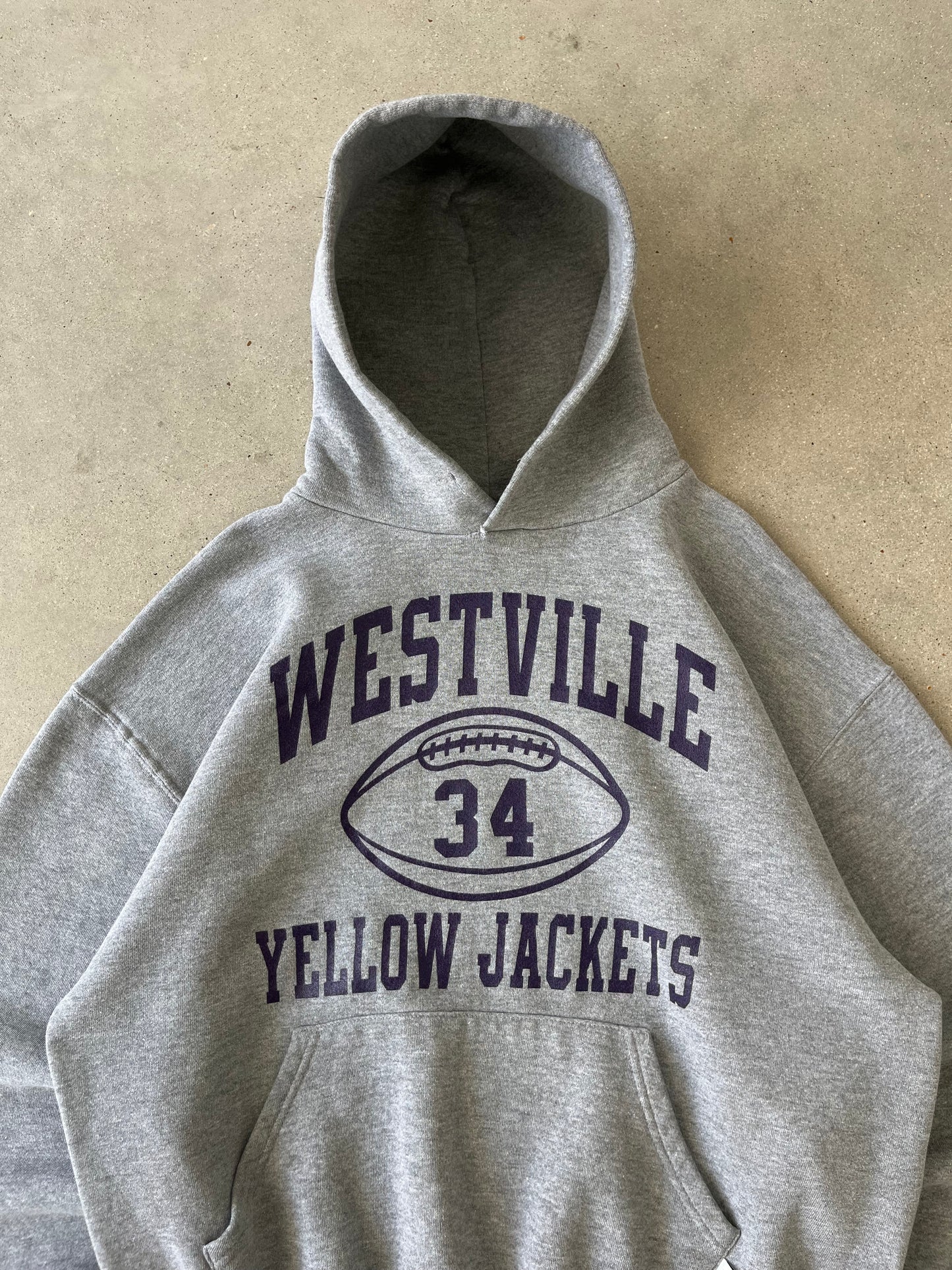 Vintage Westville Yellow Jackets Russell Athletic Hoodie - XL