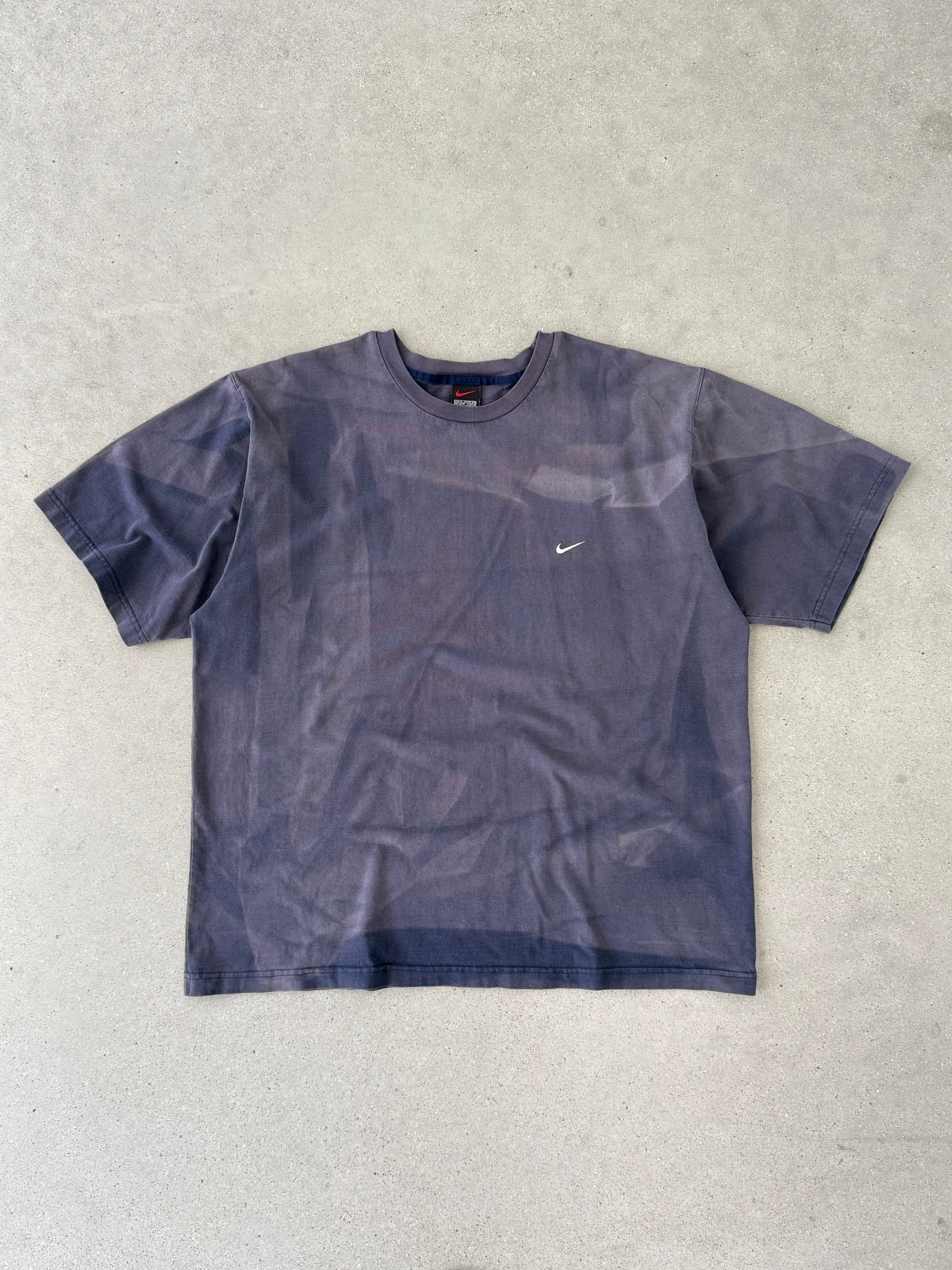 Vintage Nike Sun Damaged Mini Swoosh Tee - XL
