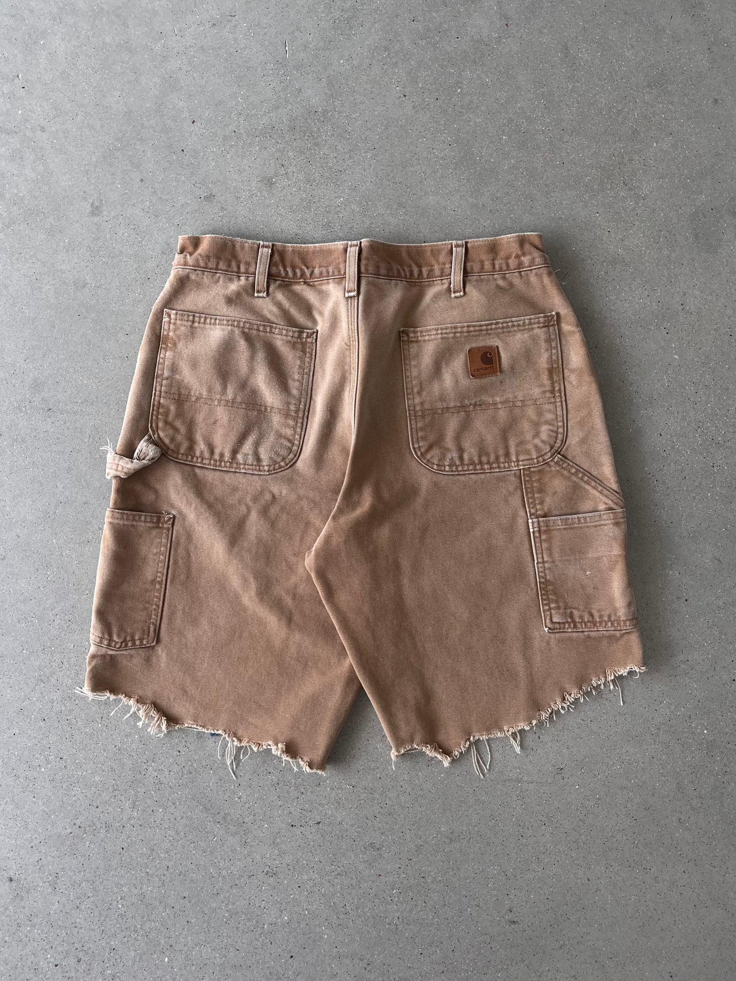 Vintage Carhartt Tan Carpenter Distressed Shorts - 32