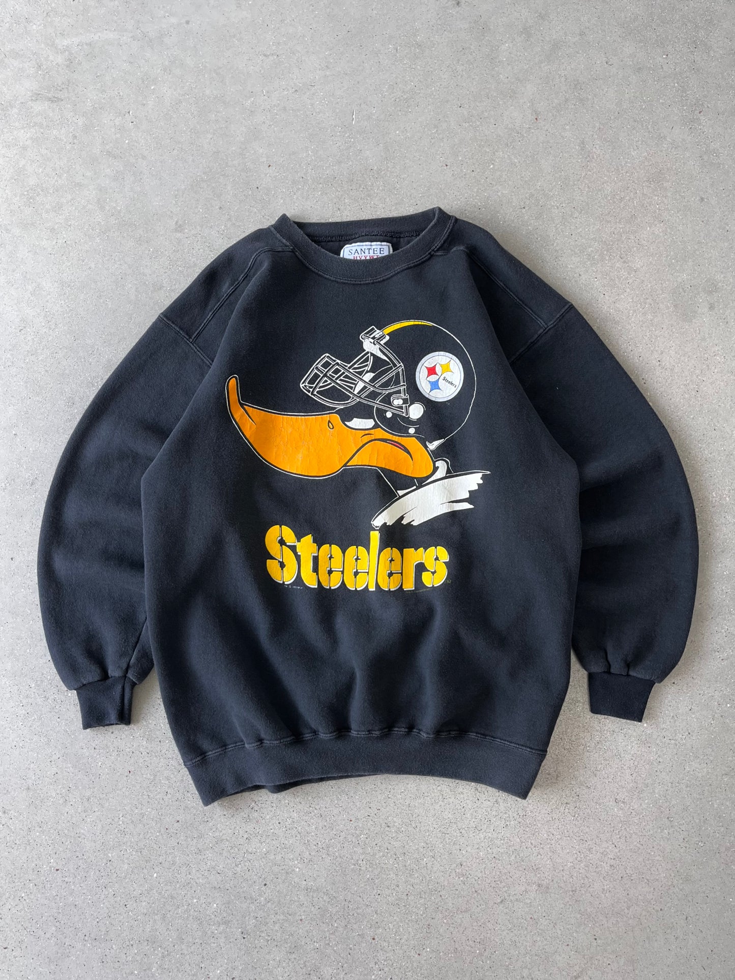 Vintage 1993 Daffy Duck Steelers Crewneck - L