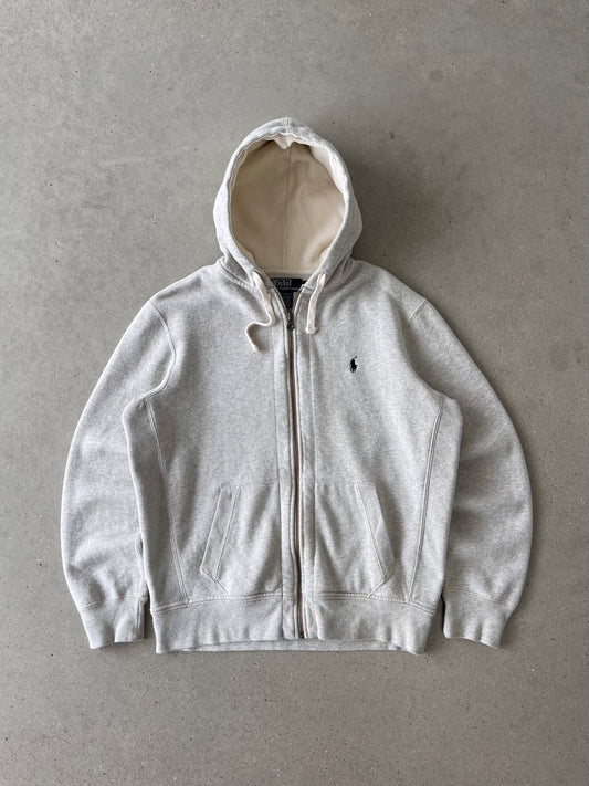 Vintage Polo Ralph Lauren Gray Zip-up Hoodie - L