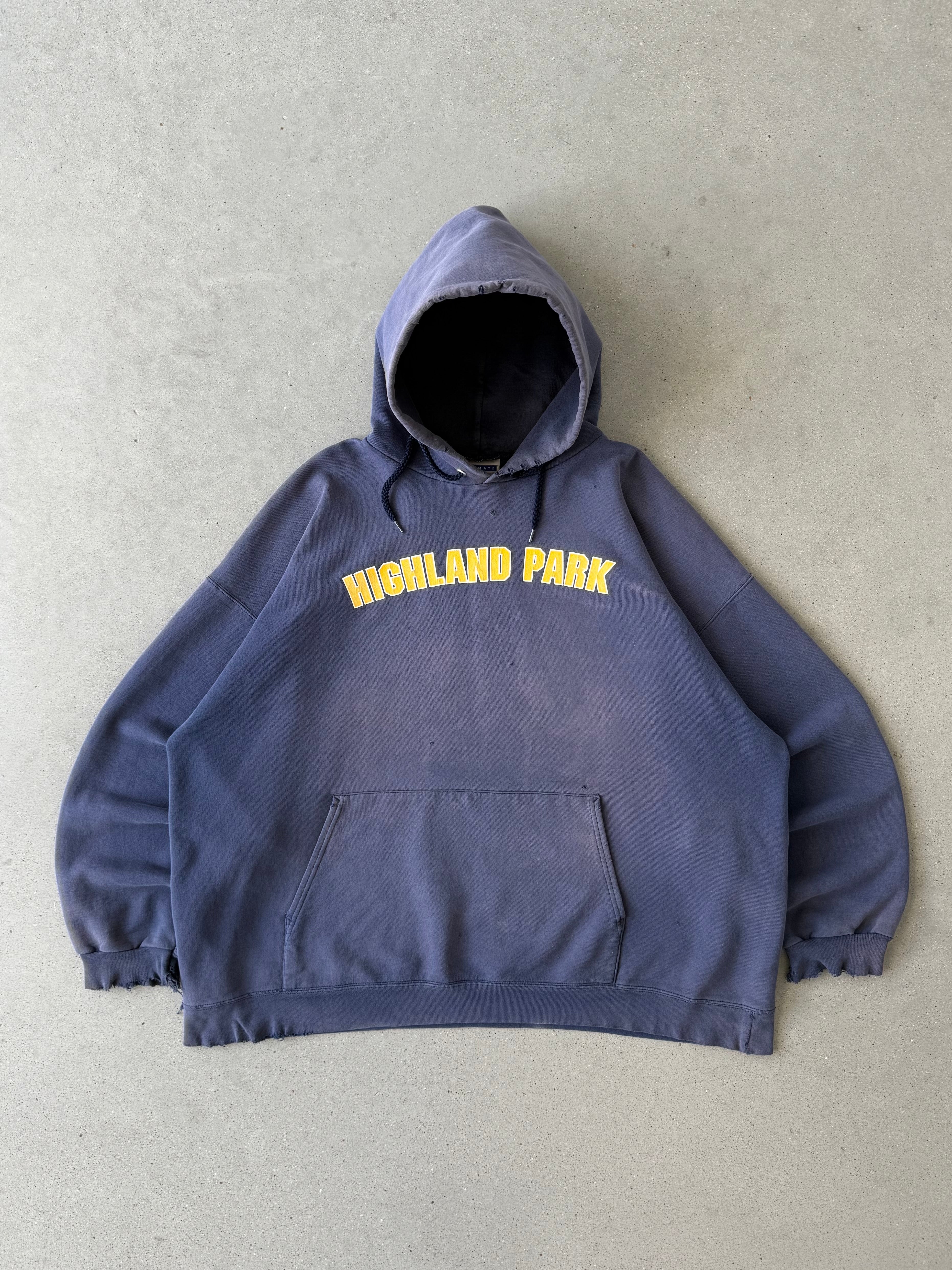Vintage Highland Park Distressed Hoodie - XXL