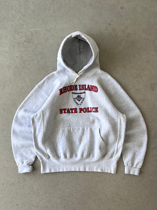 Vintage Rhode Island State Police Weave Hoodie - XL