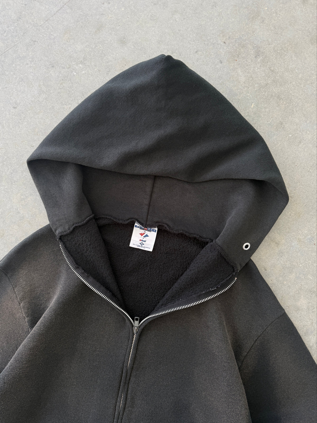 Vintage 2000s Sun-fadedJerzees Zip-up Hoodie (S)