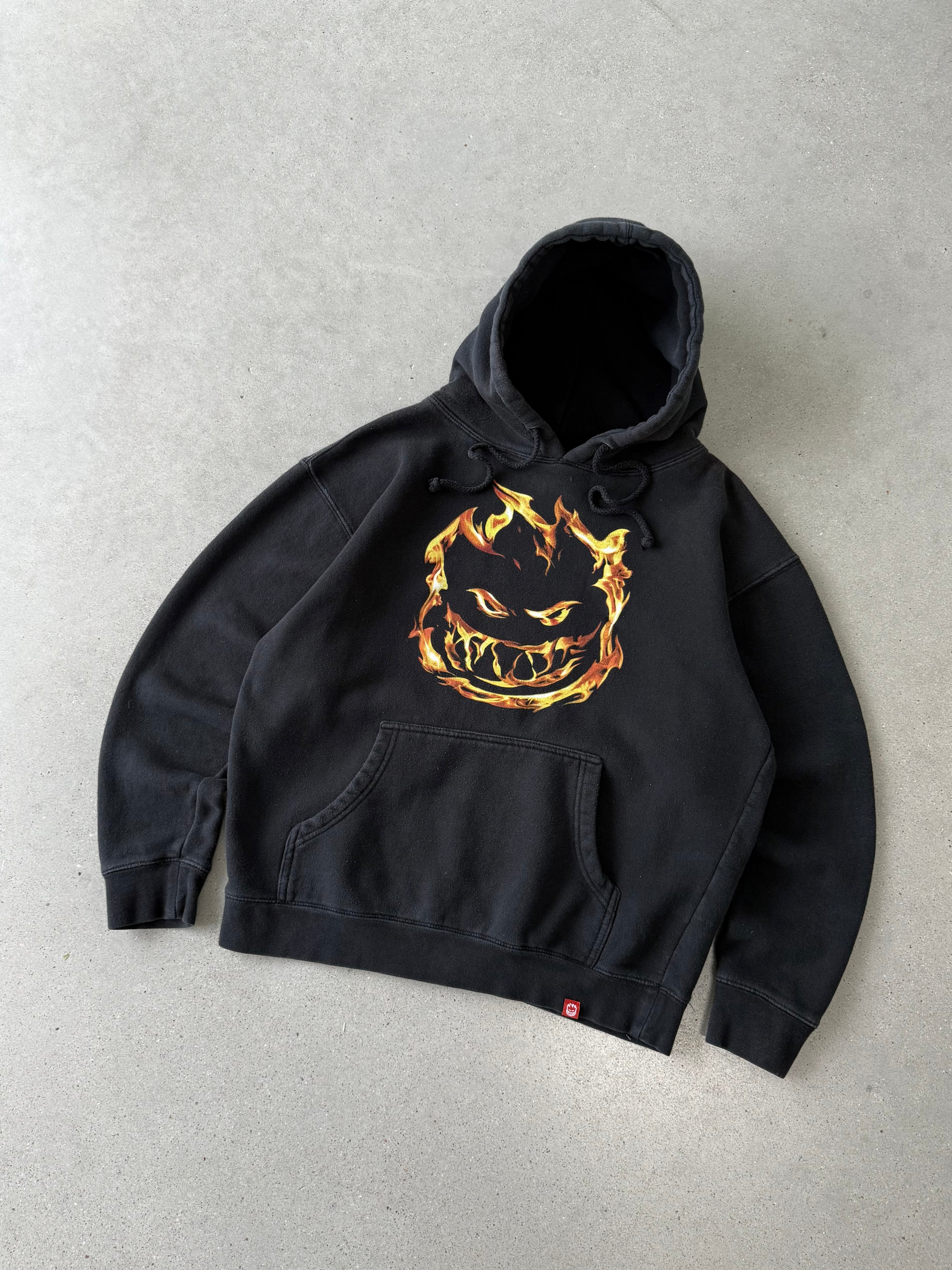 Vintage Y2K Spitfire Wheels Flame Head Hoodie - S