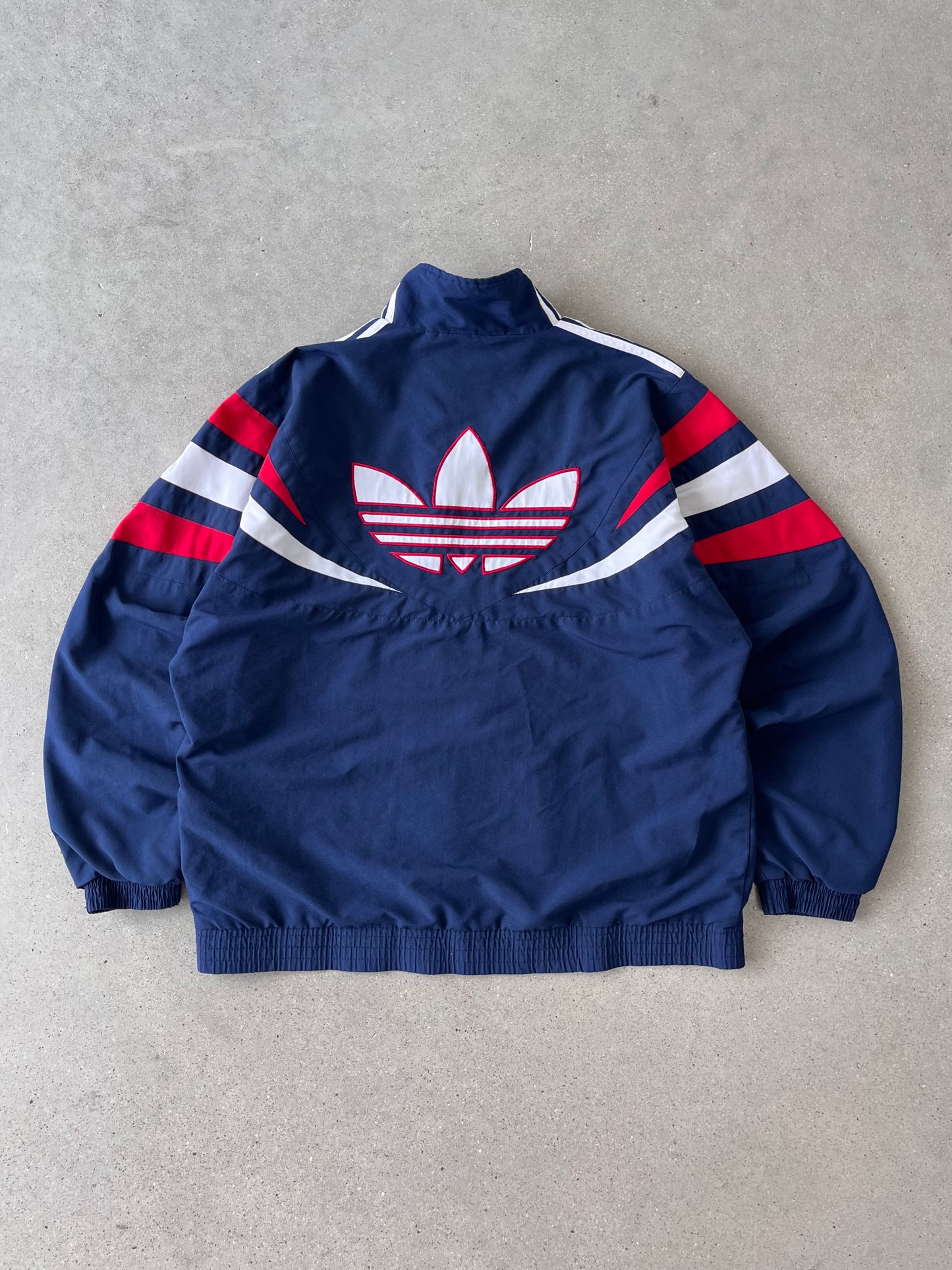 Vintage Adidas Navy/Red Track Jacket - L