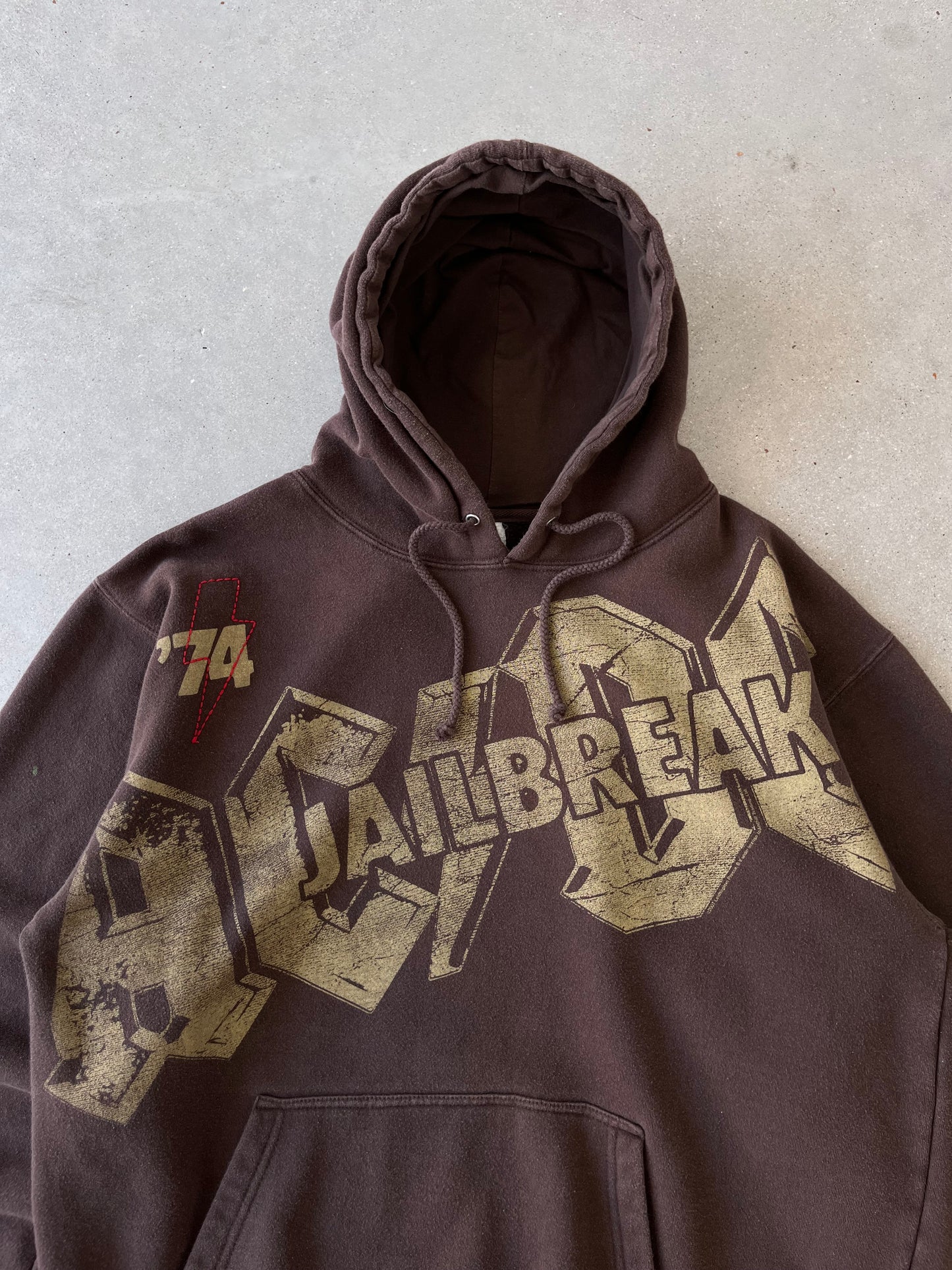 Vintage Y2K Jailbreak Brown Hoodie - XL