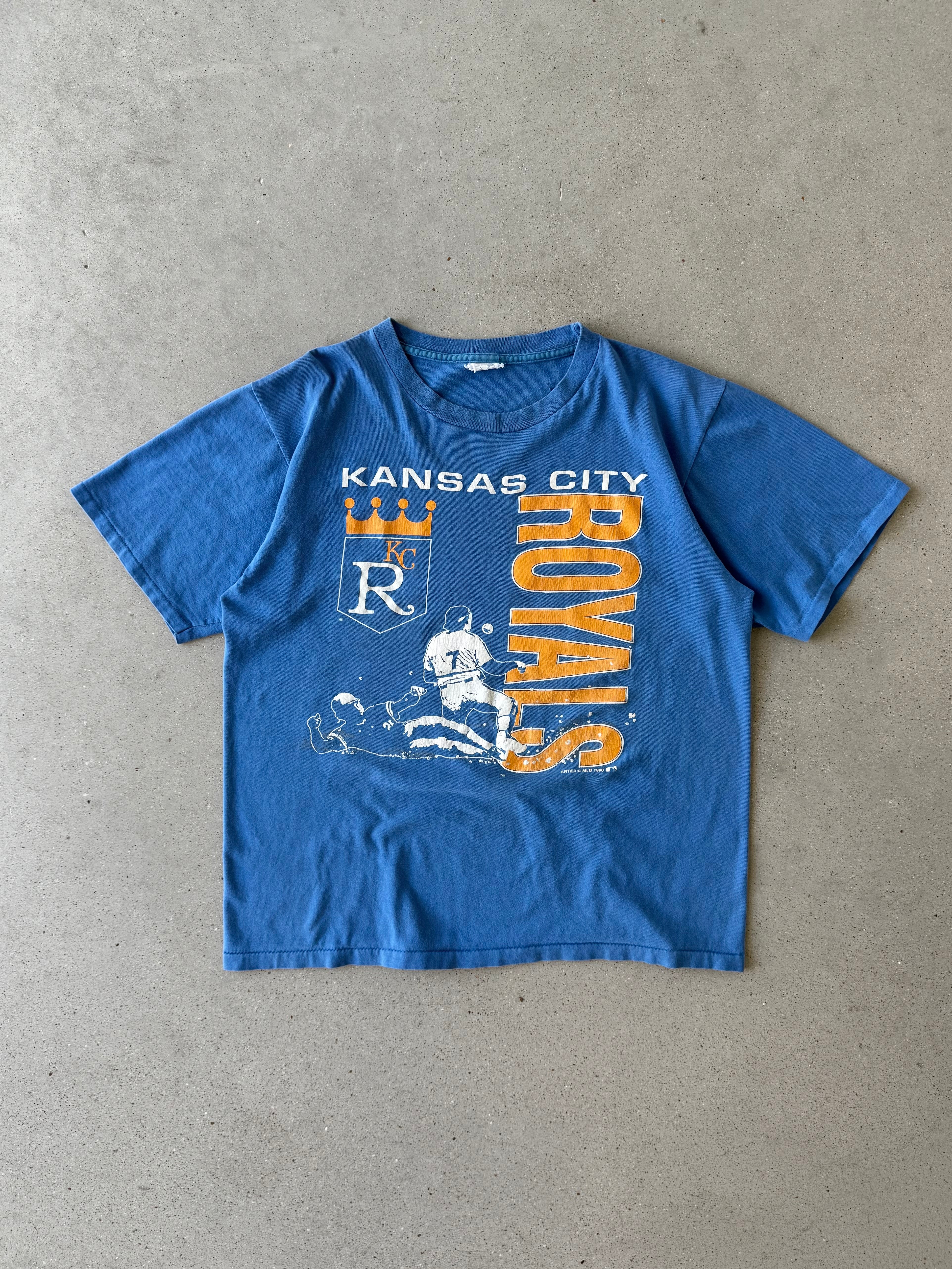 Vintage 1990 Kansas City Royals Baseball Tee - L