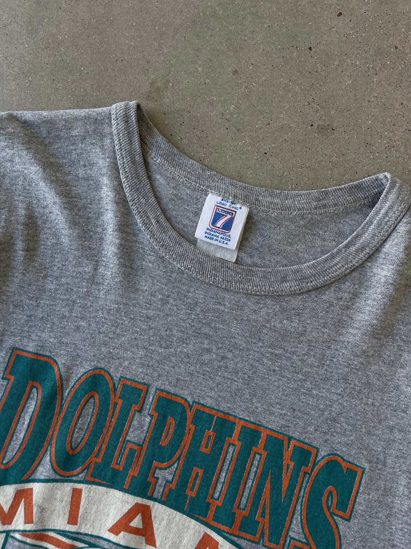 Vintage Dolphins Miami Gray Tee - XL