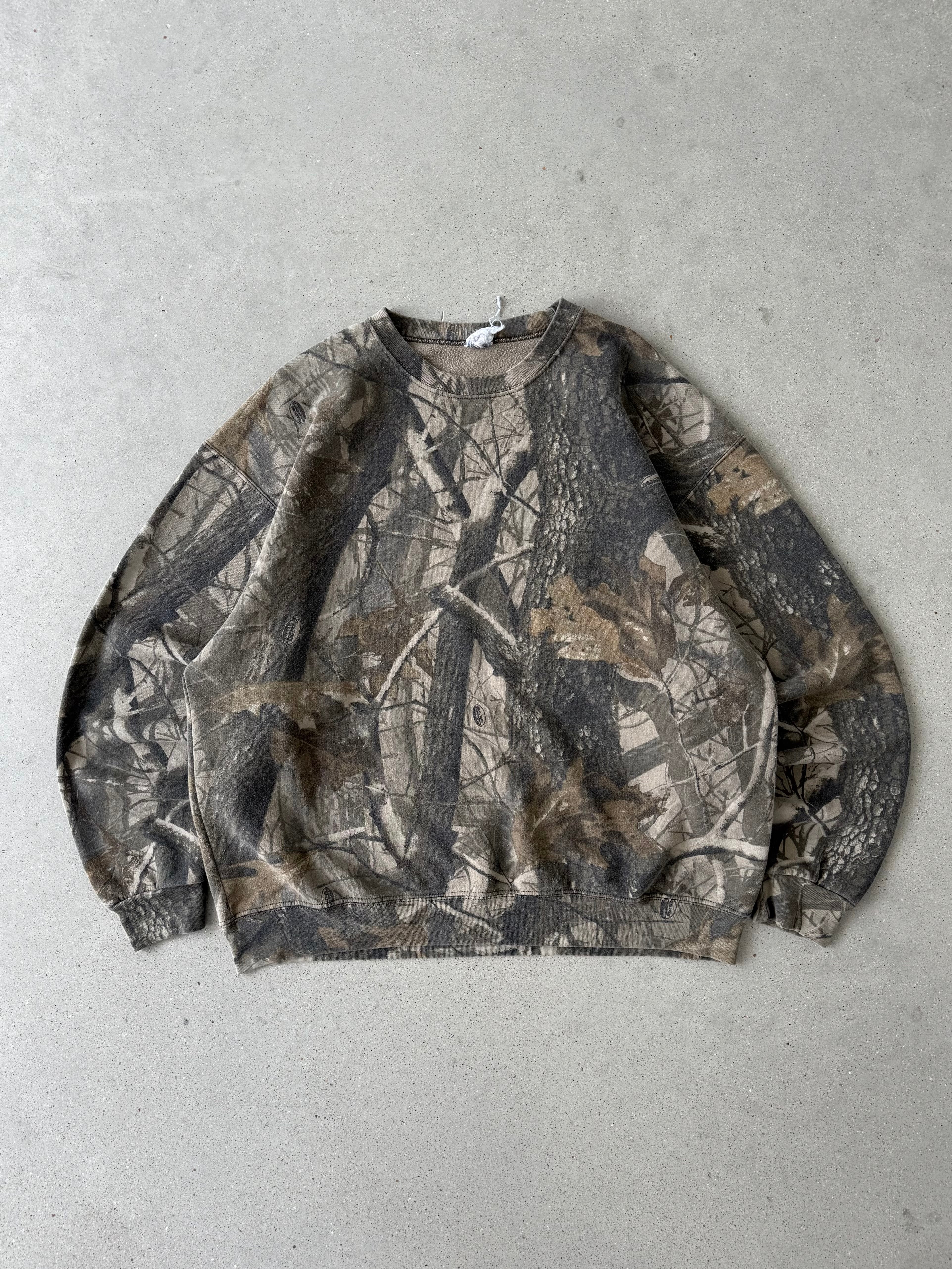 Vintage 90s Jerzees Realtree Camo Crewneck - XL