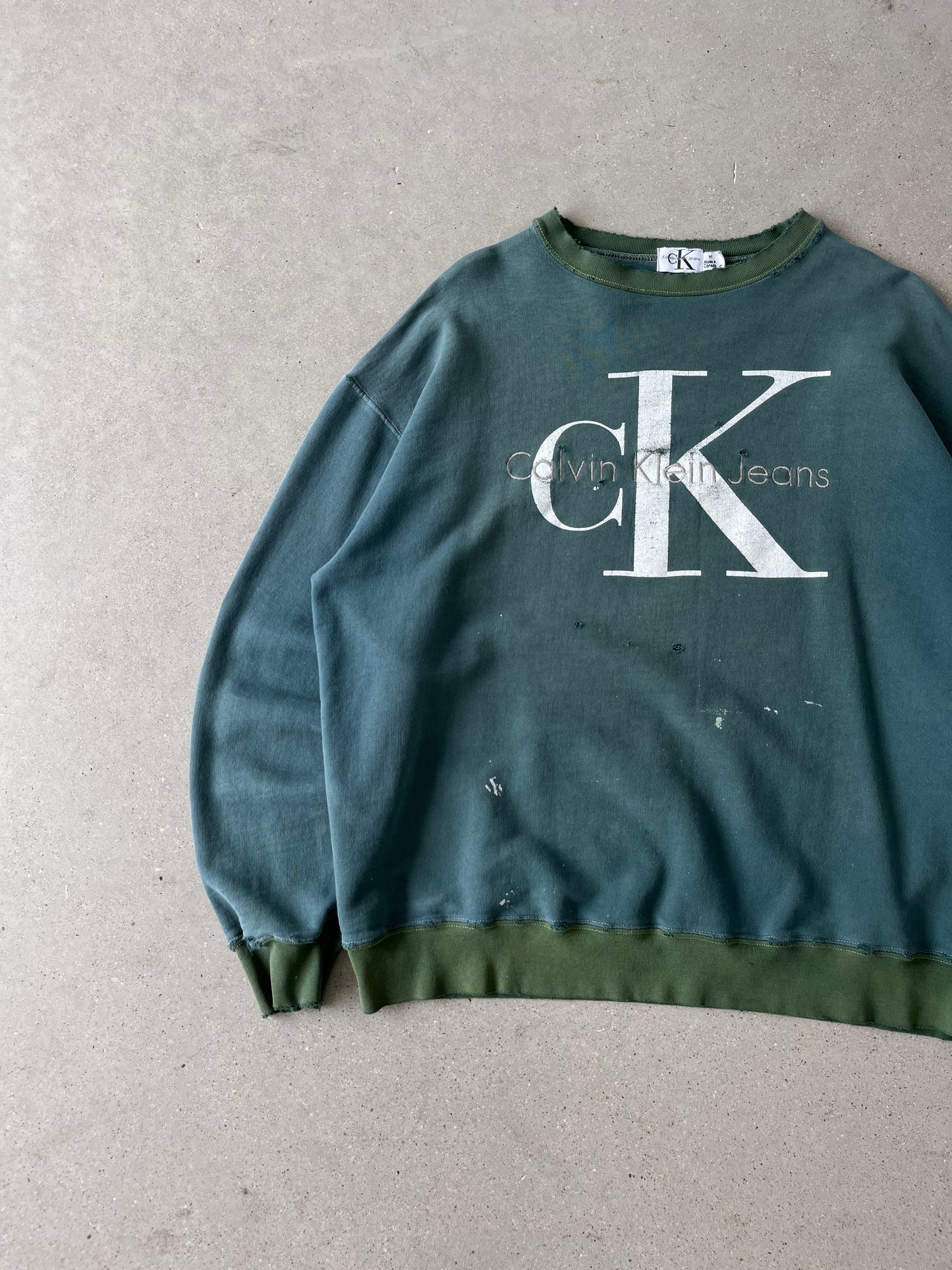 Vintage Calvin Klein Jeans Distressed Sweatshirt - M