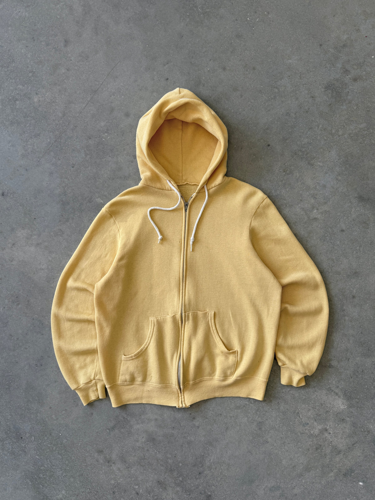 Vintage 2000s Yellow Zip-up Hoodie (S)
