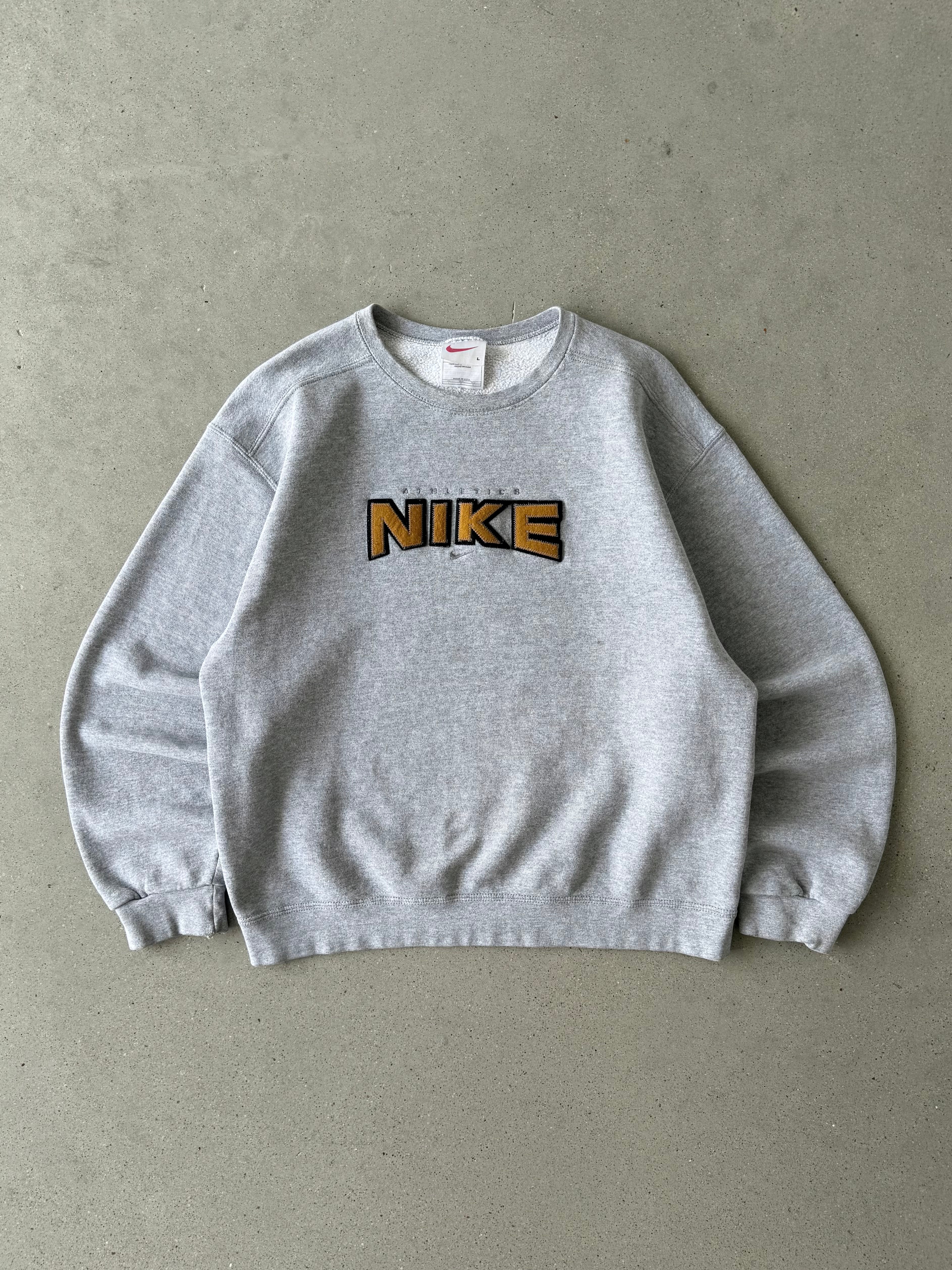 Vintage Nike Athletics Spell-out Boxy Crewneck - L