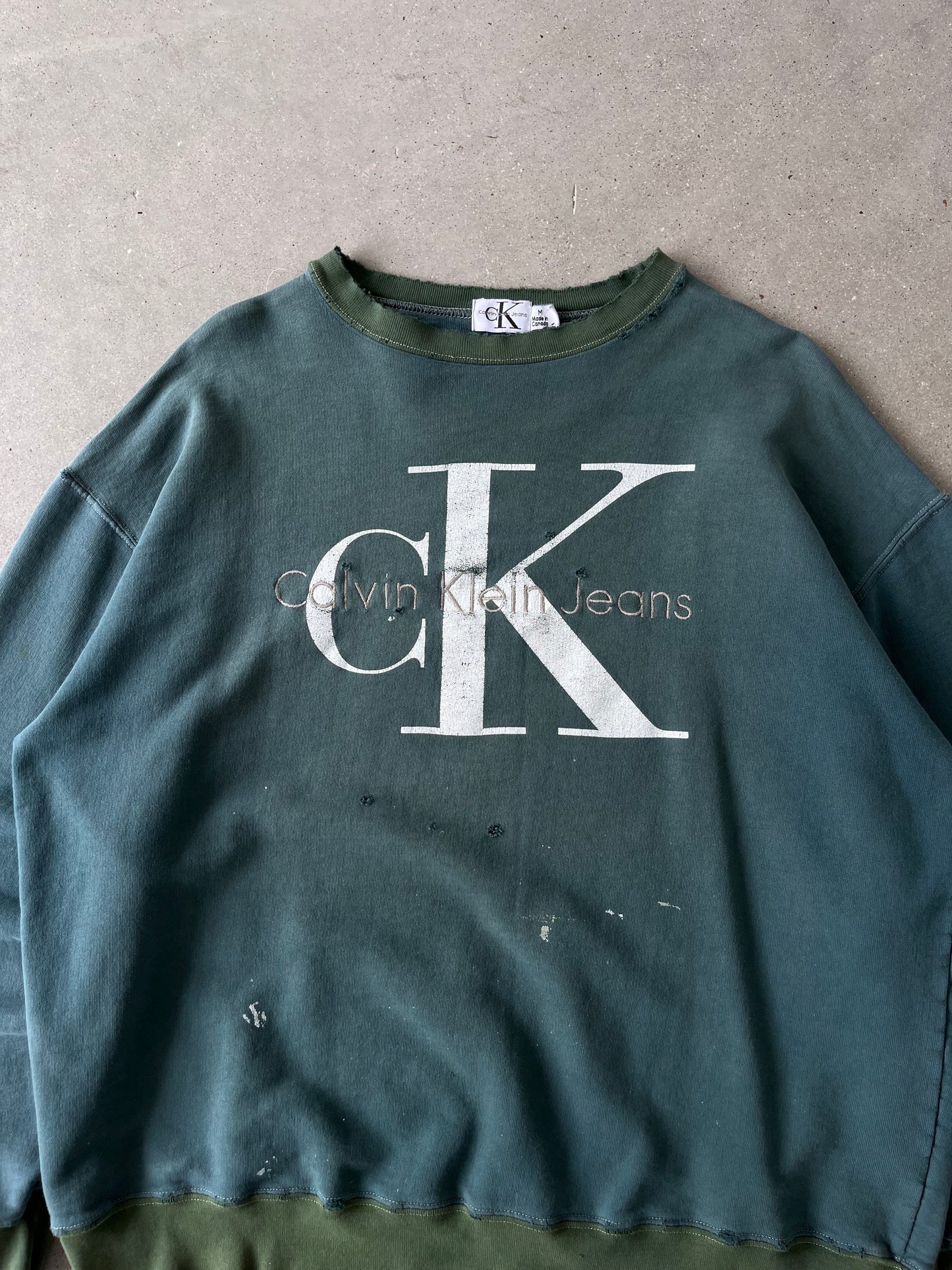 Vintage Calvin Klein Jeans Distressed Sweatshirt - M