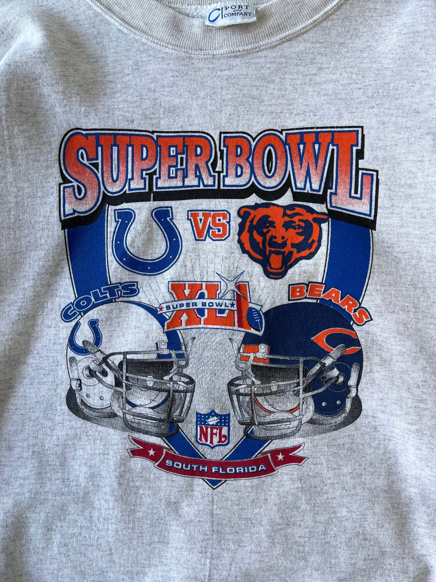 Vintage 2007 Super Bowl Colts v. Bears Crewneck - XXL