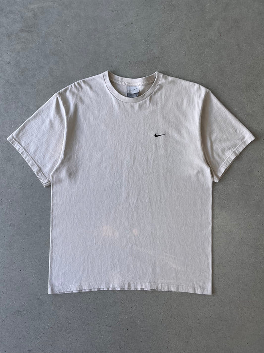 Vintage 90s Nike Mini Swoosh Crème Tee - L