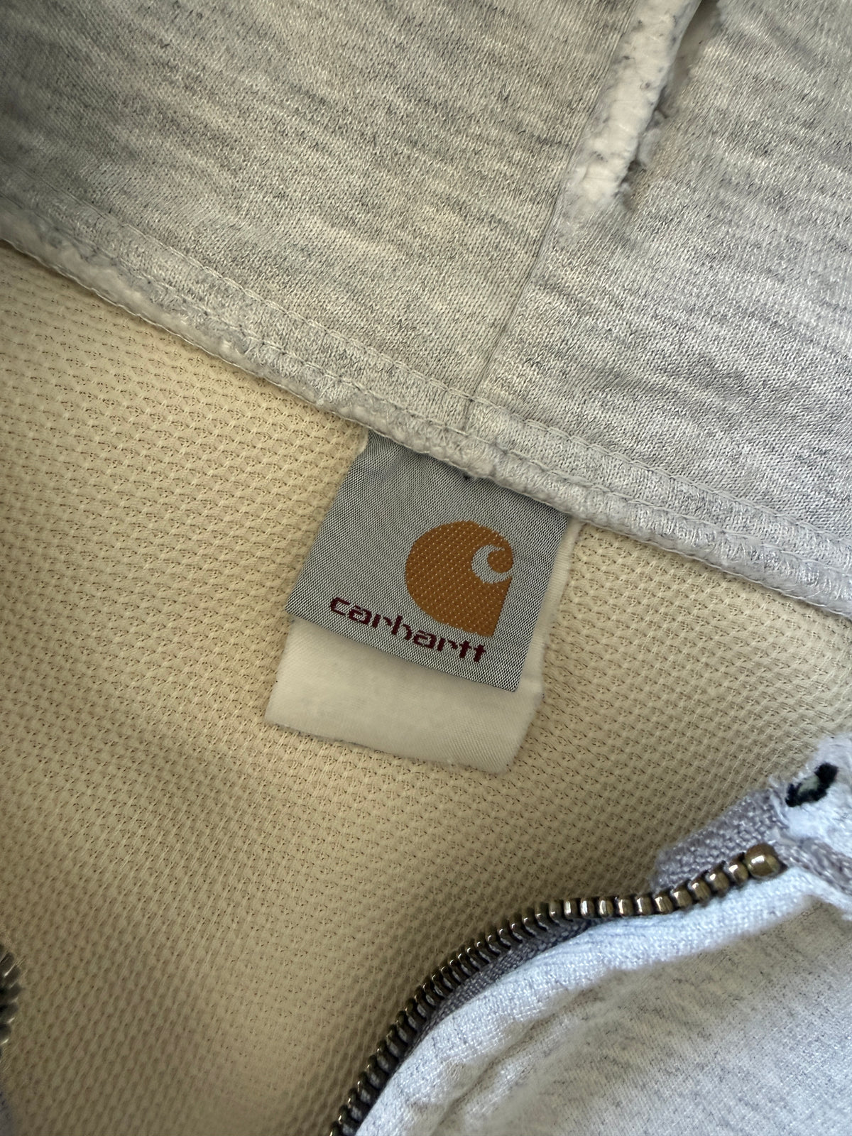 Vintage 1990s Distressed Waffle-lined Carhartt Hoodie (L)