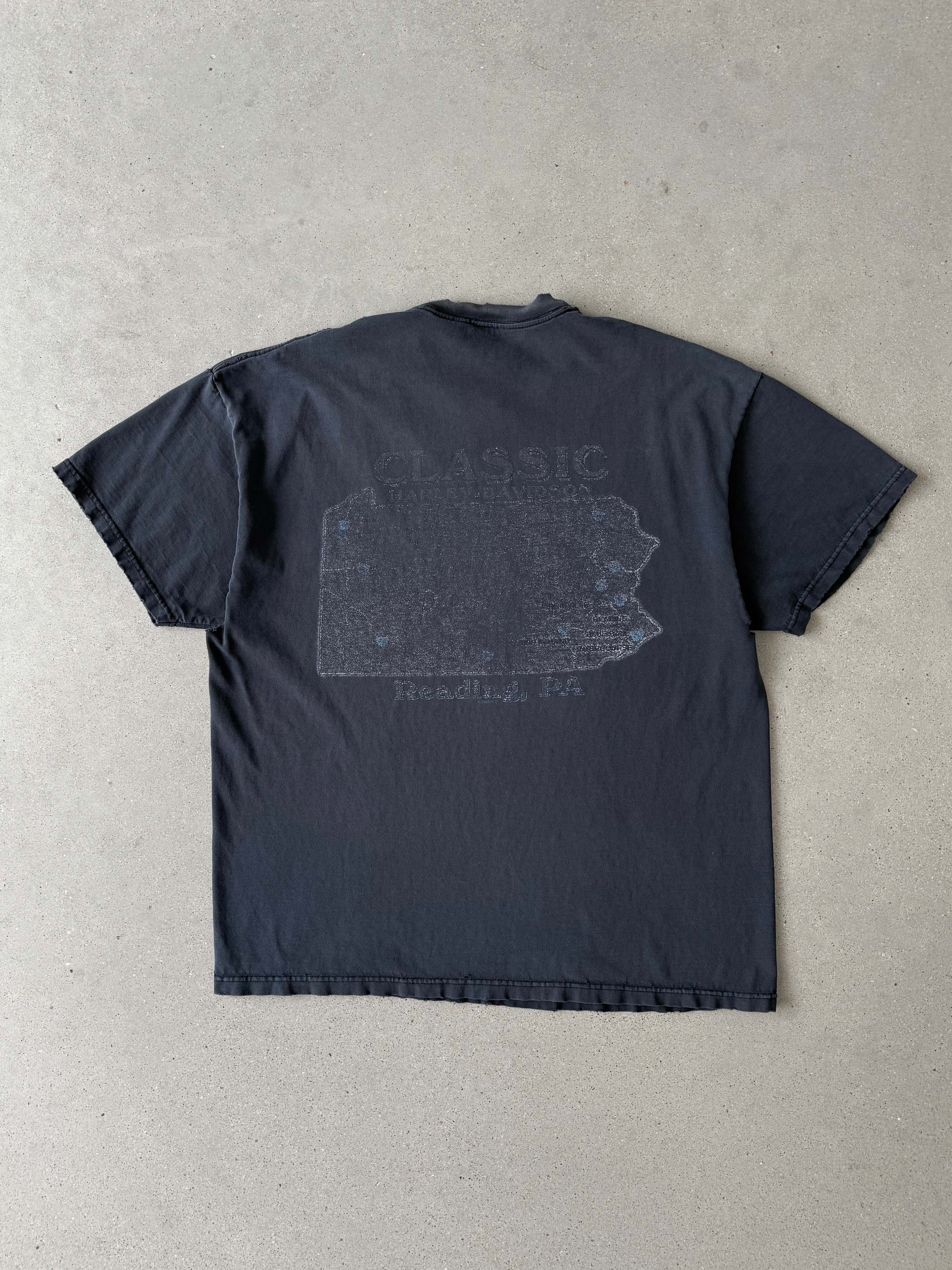 Vintage Harley Davidson Faded Dragon Tee - XL