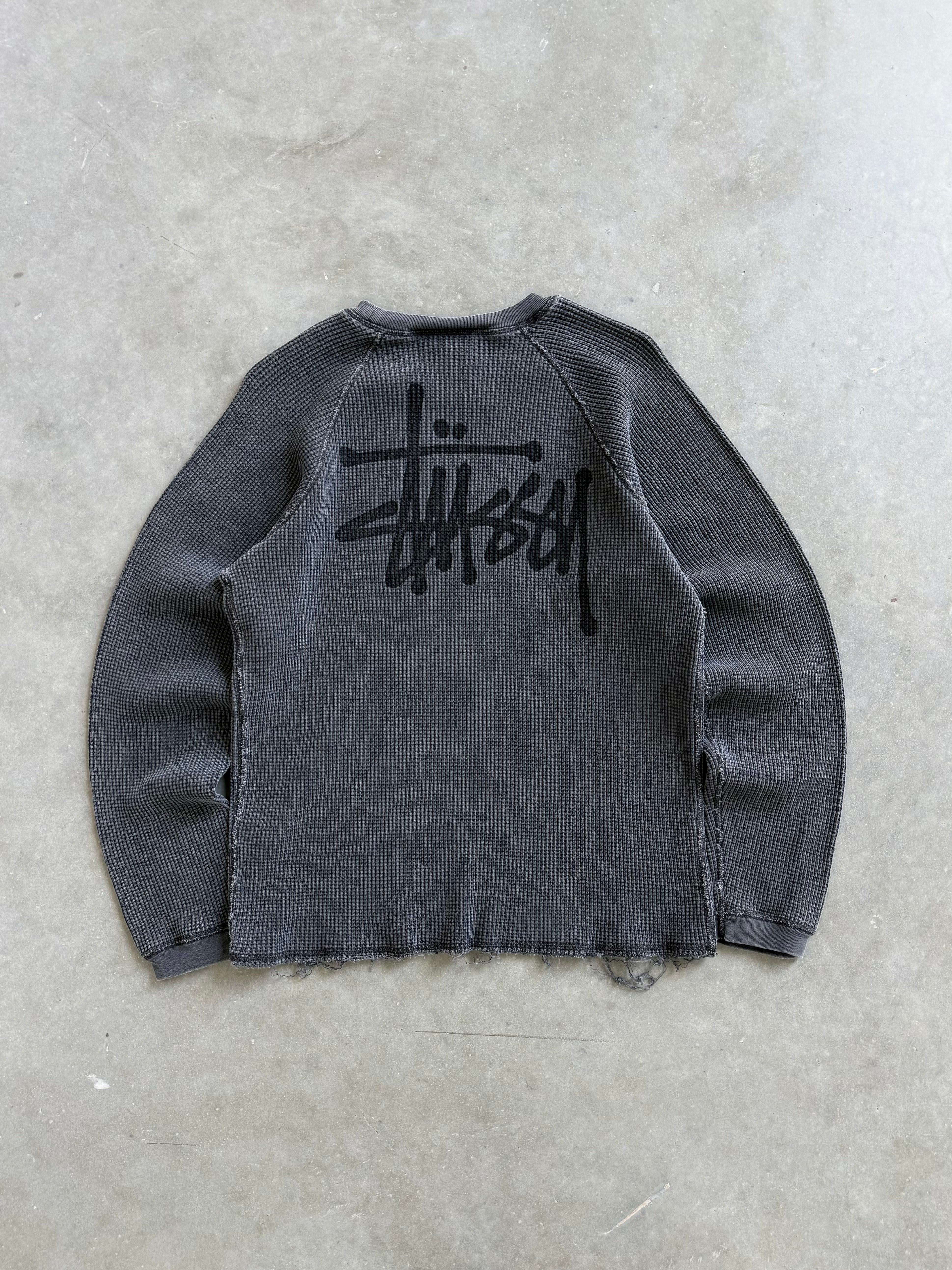 Vintage Stüssy Thermal Long Sleeve - M