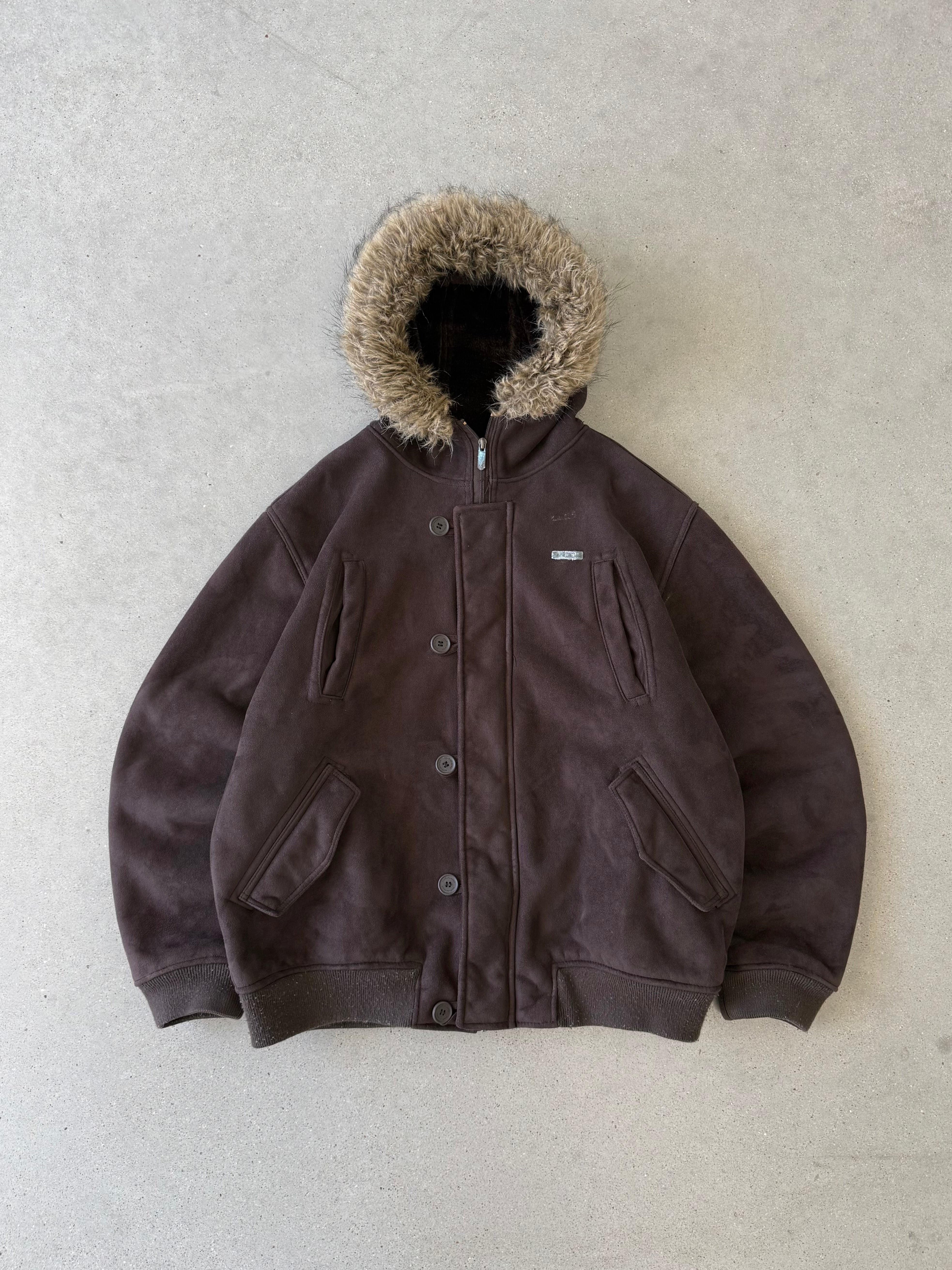 Vintage Ecko Unltd. Faux Suede Bomber - XL