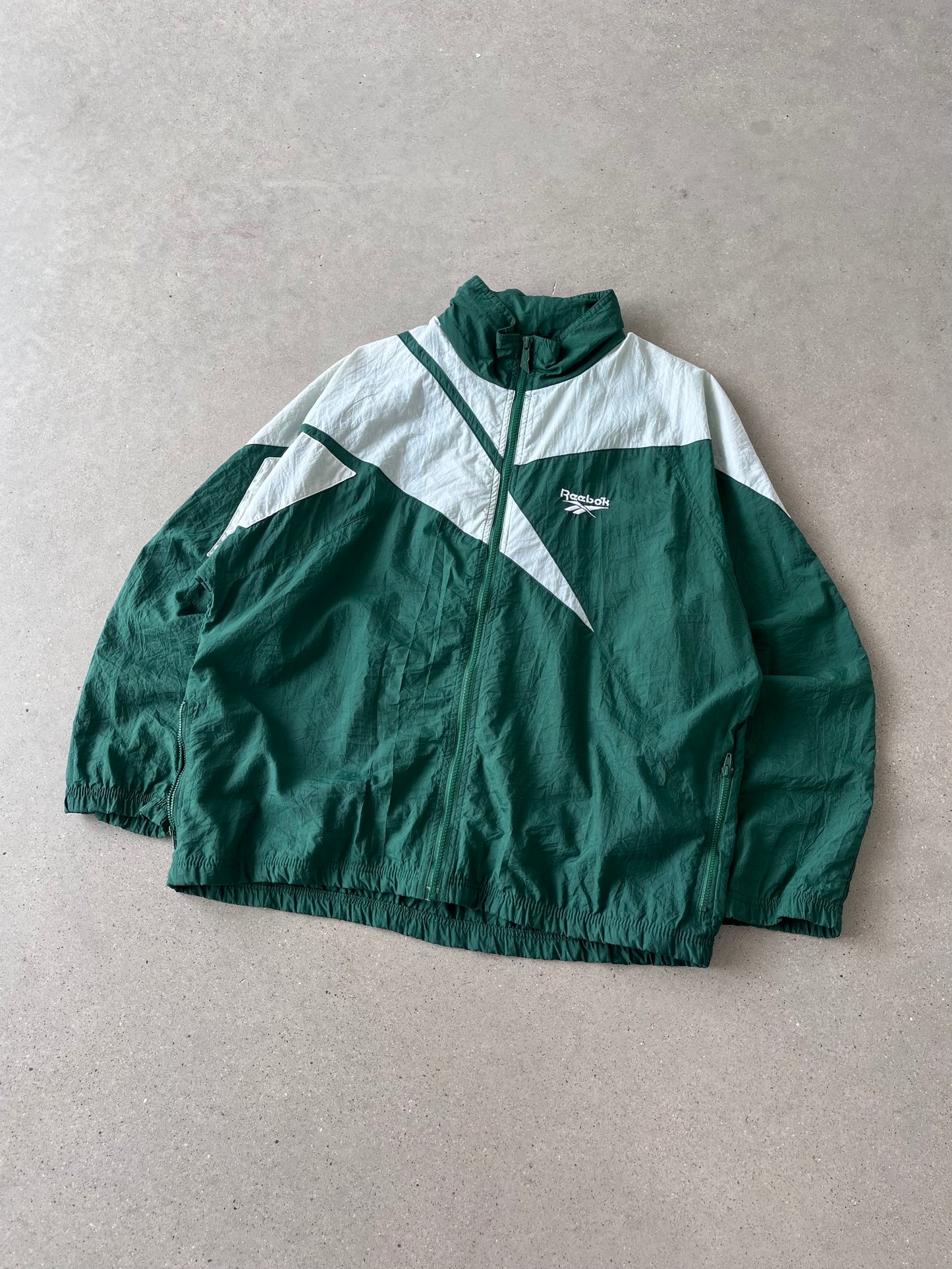 Vintage 90s Reebok Green Windbreaker - M