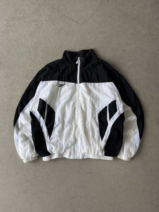 Vintage Reebok Black/White Tracksuit Jacket - XL