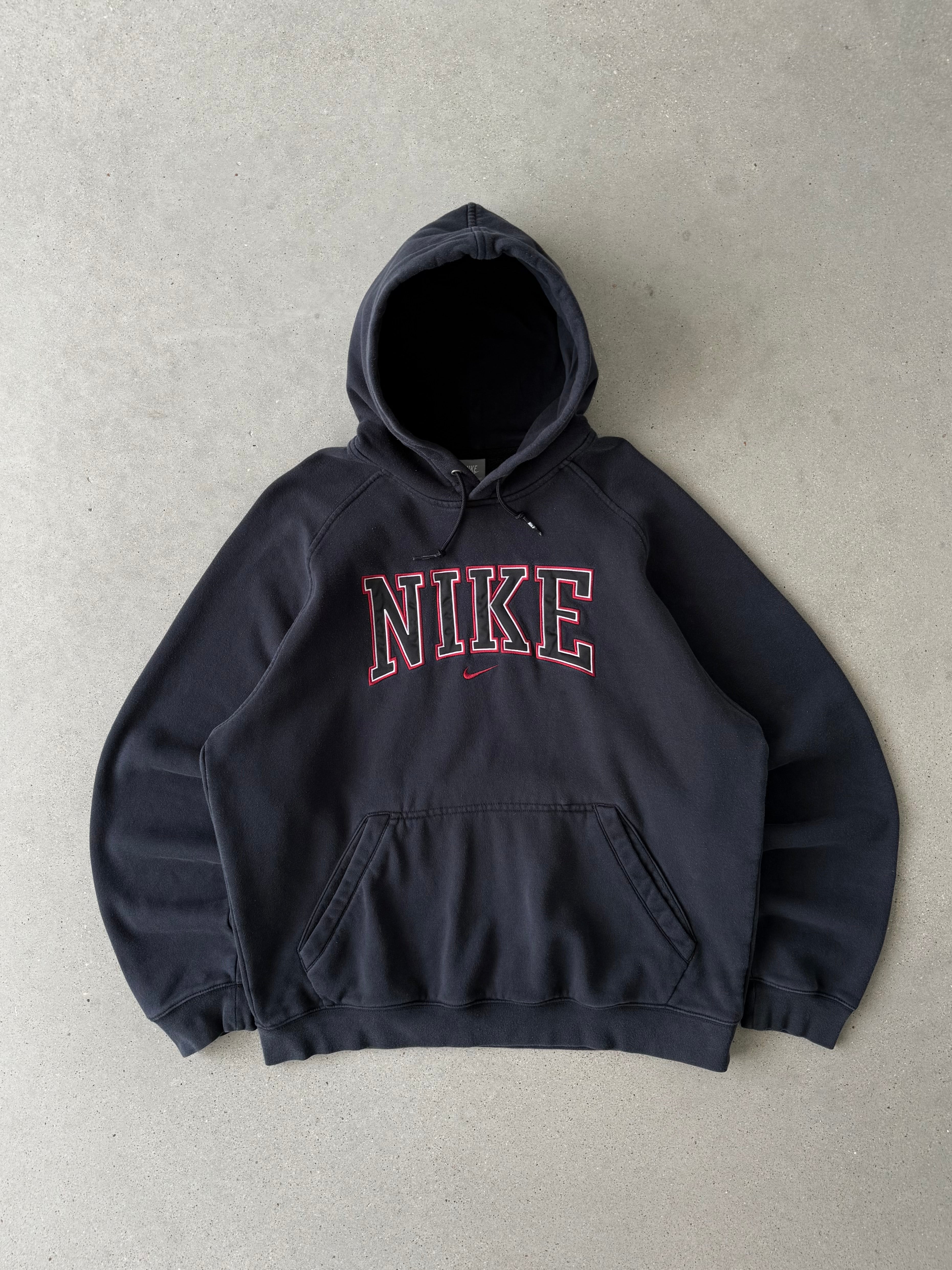 Vintage Nike Spellout Black Hoodie  - L