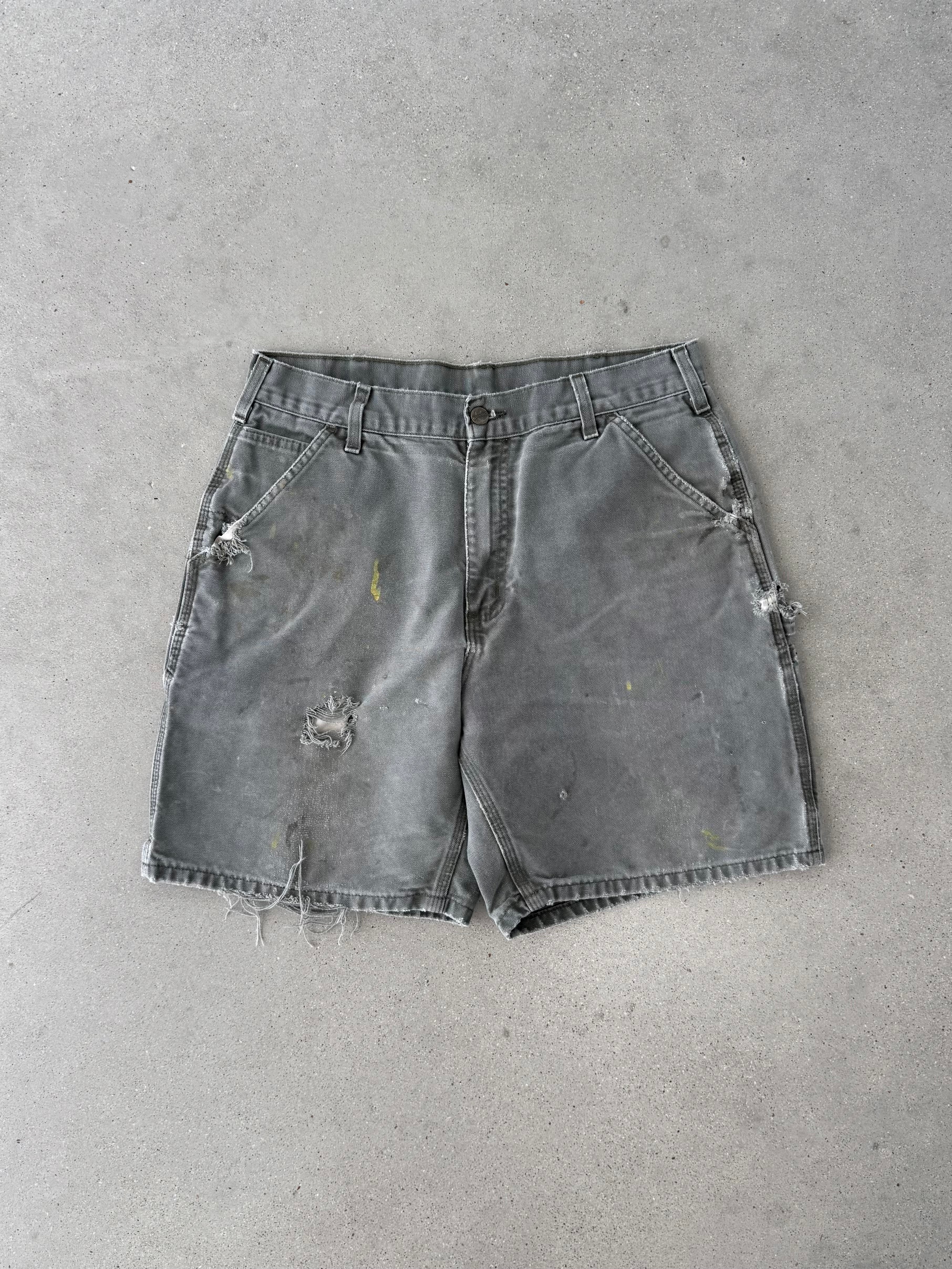 Vintage Carhartt Olive Distressed Carpenter Shorts - 33W