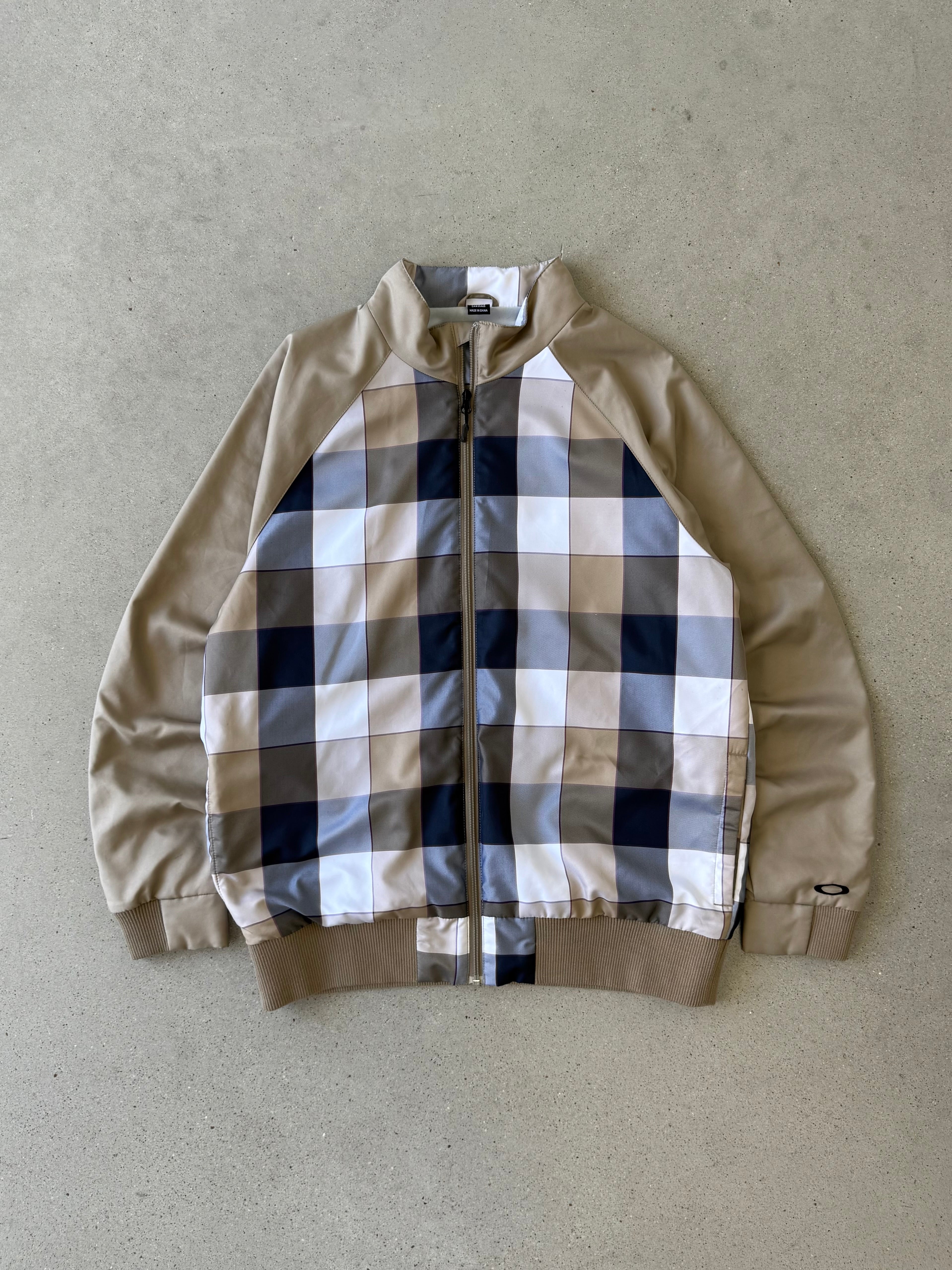 Vintage 2000s Oakley Plaid Track Jacket - XL
